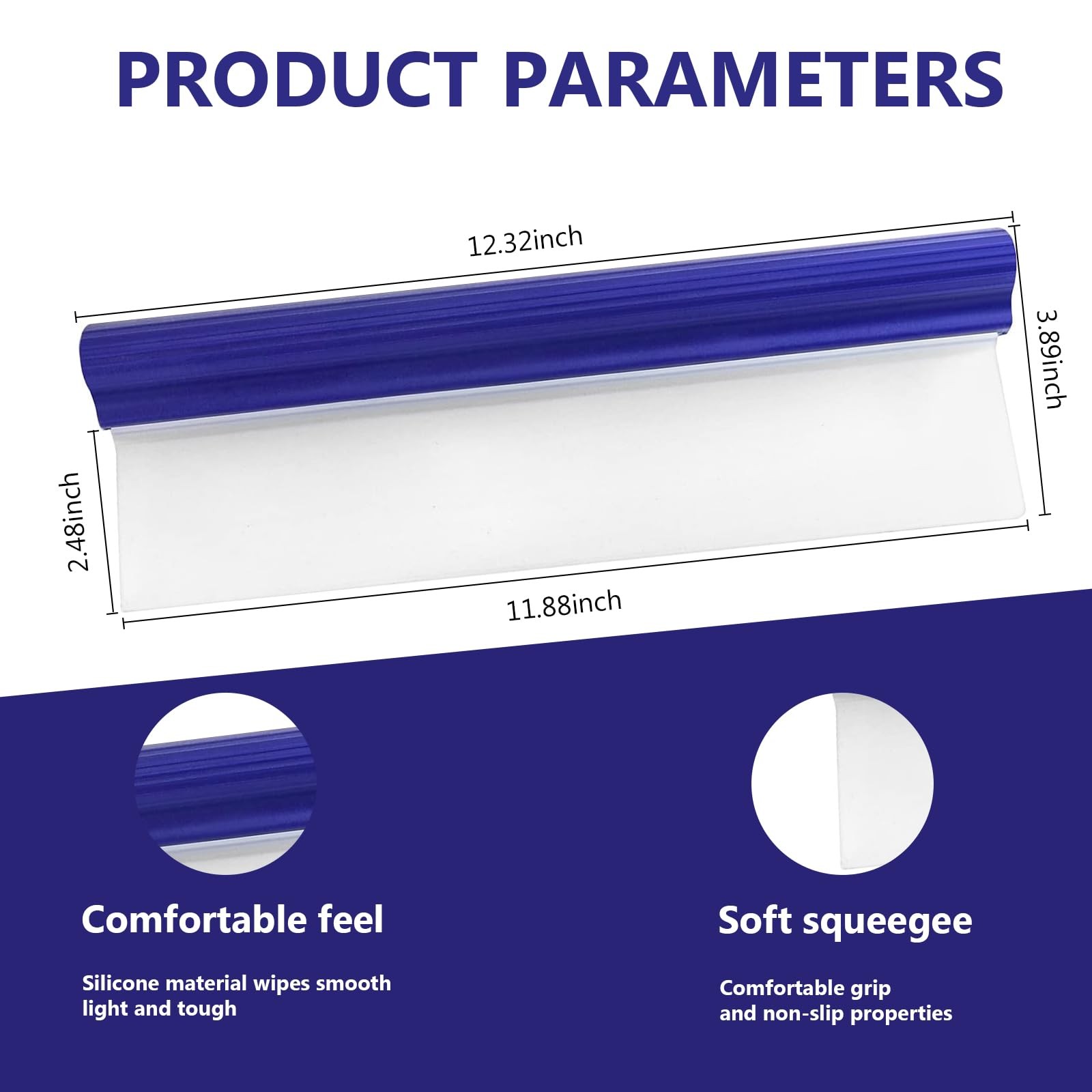 Professional Automotive Wiper Blade Squeegee, 12 inch 3-Layer Silicone Water …