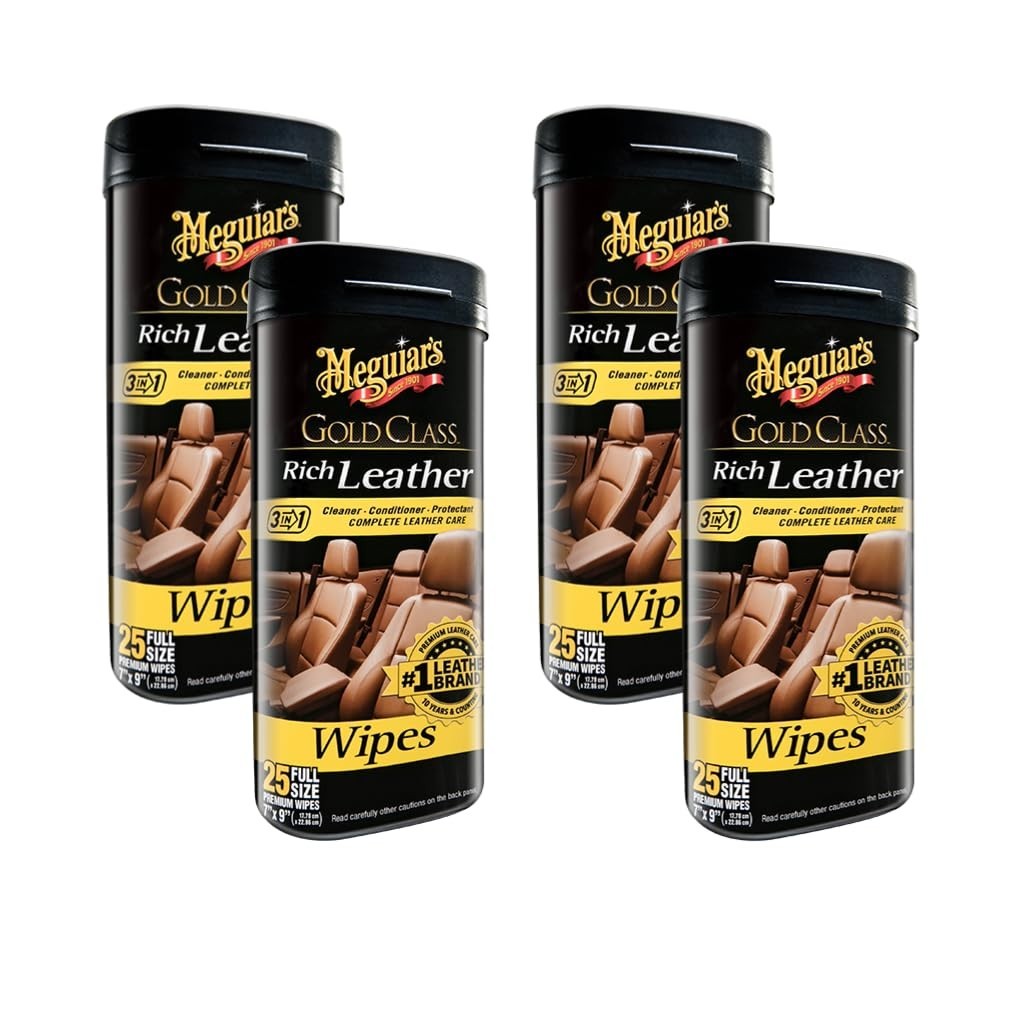 Leather Cleaning Wipes – 120 Aloe-Infused Wipes for Conditioning & UV Protection