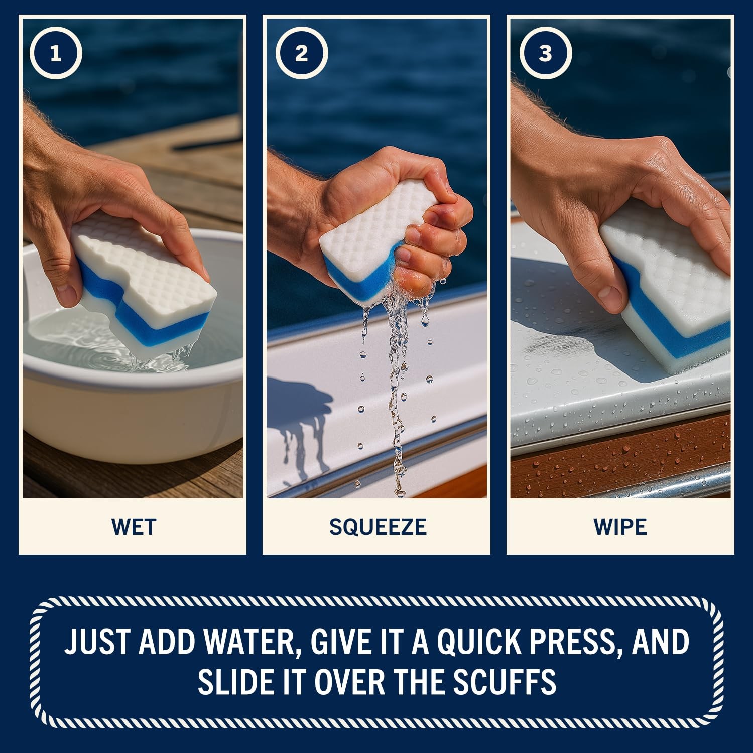 Boat Scuff Eraser Magic Boat Eraser Cleaner for Seats Hulls Marine Cleaning Pad