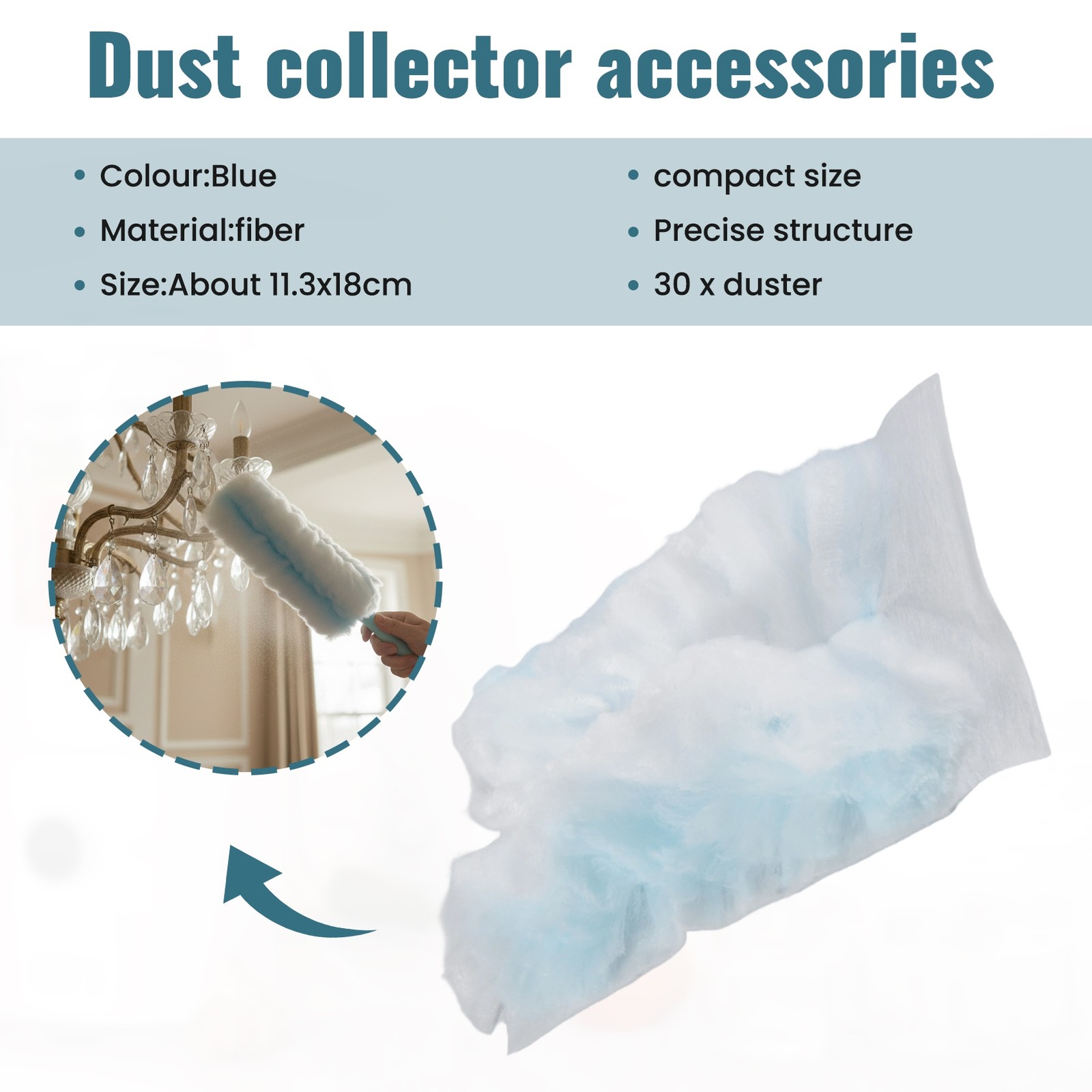 30 Pieces Duster Refills, Disposable Duster Refills Compatible for2148