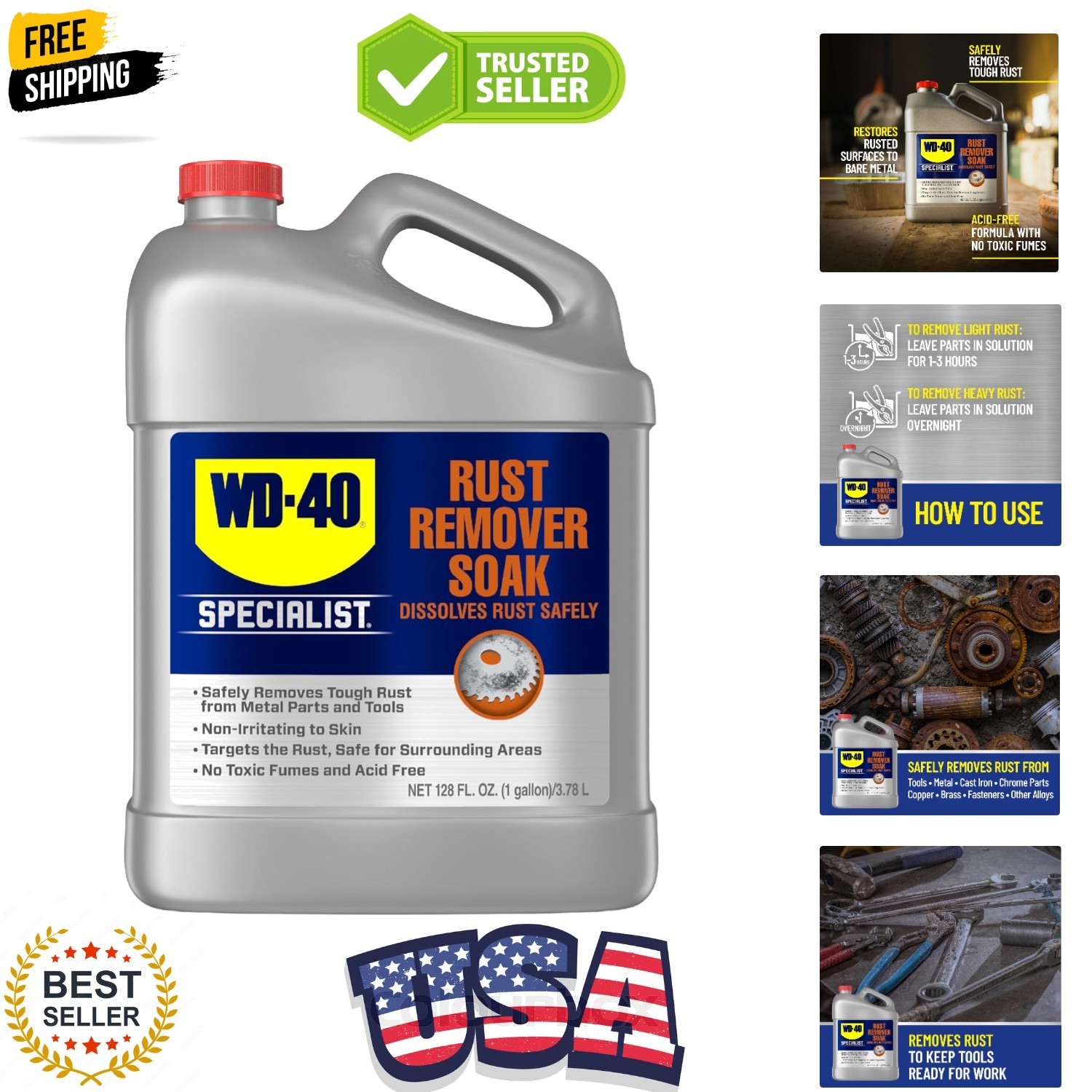 Rust Remover Soak, One Gallon