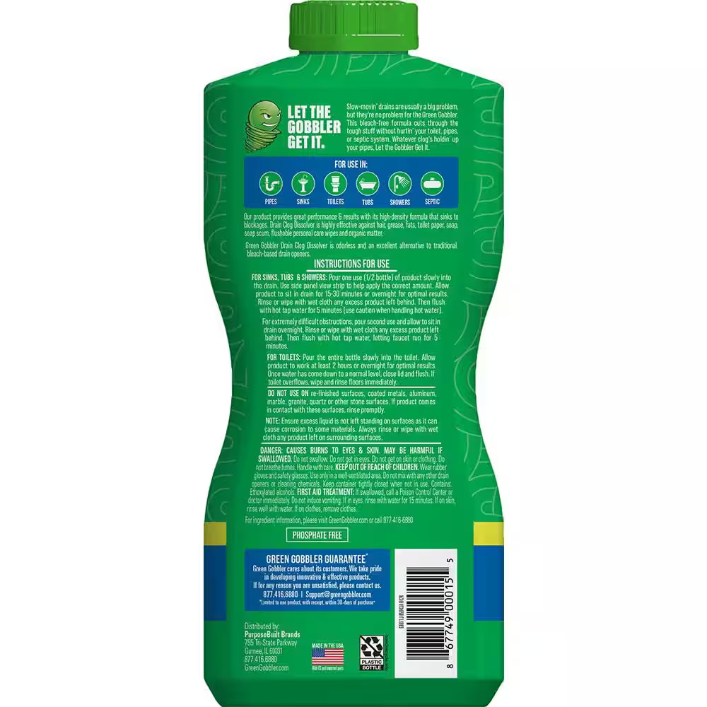 31 Oz. Drain and Toilet Clog Dissolver and Remover Premeasured Applications Drai