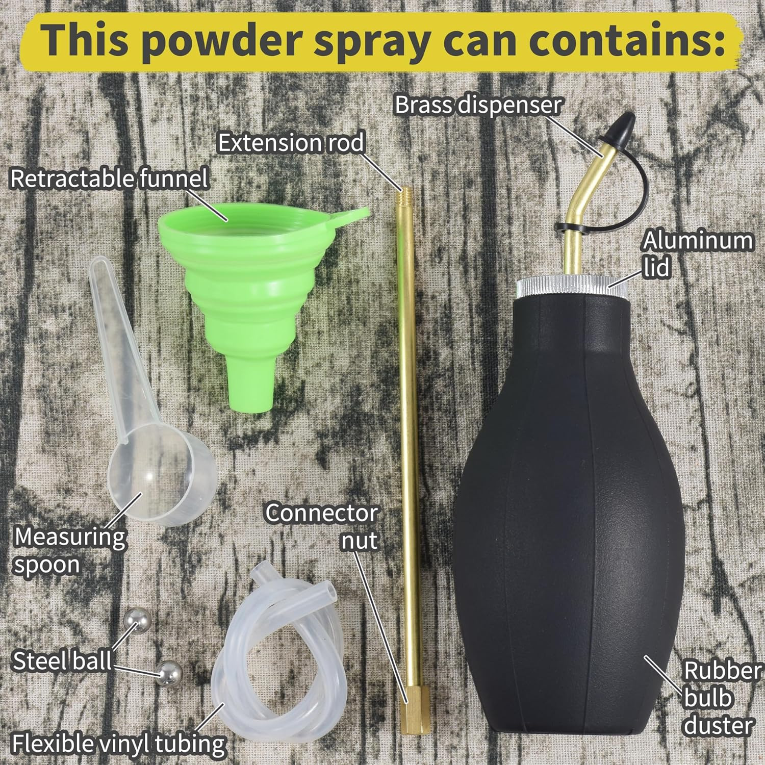Bulb Duster Sprayer Insect Buster – Handheld, 12Oz. Extendable Applicator Dispen