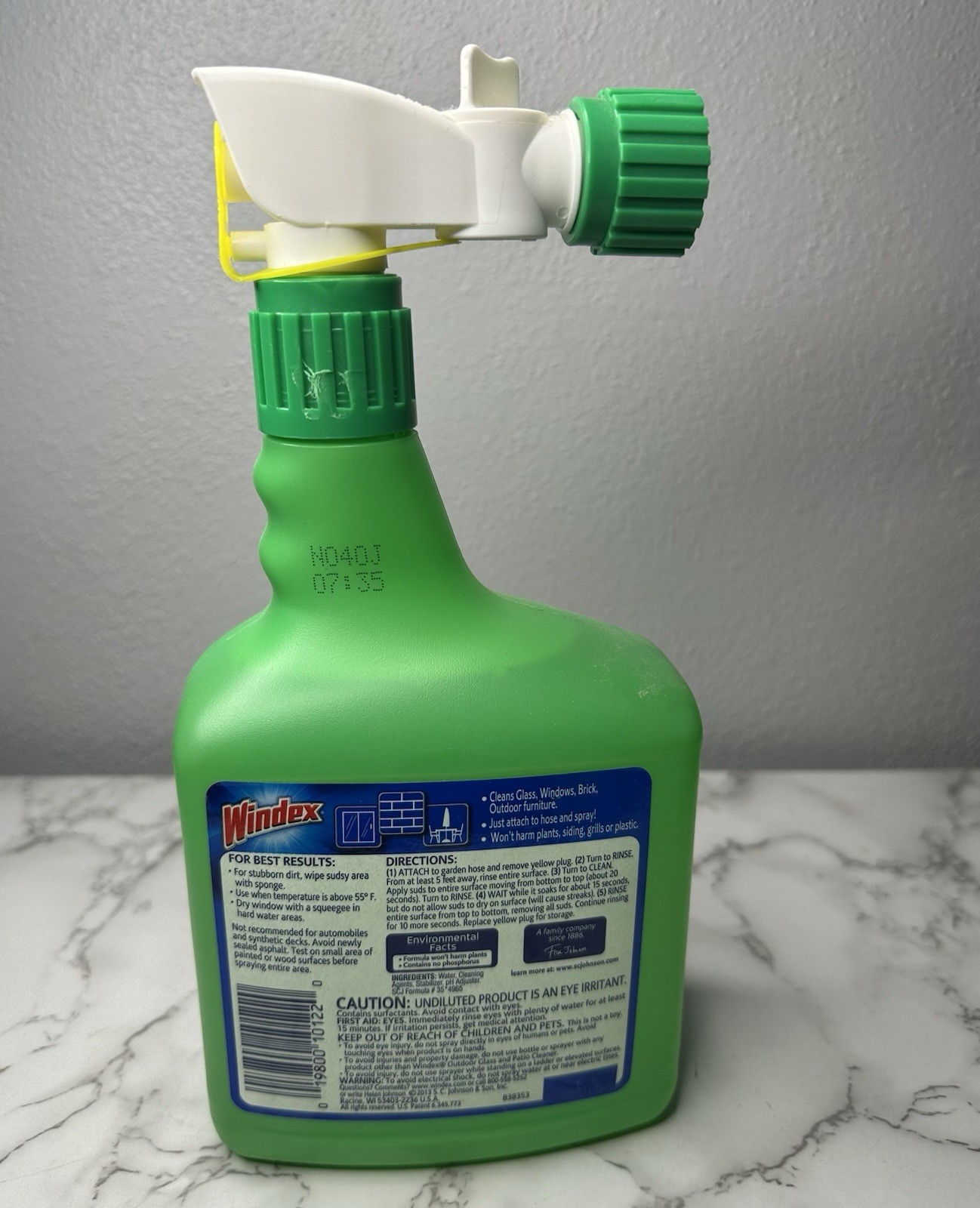 Windex Outdoor Glass Patio Concentrated Cleaner 32 Fl Oz Spray Bottle For Hose