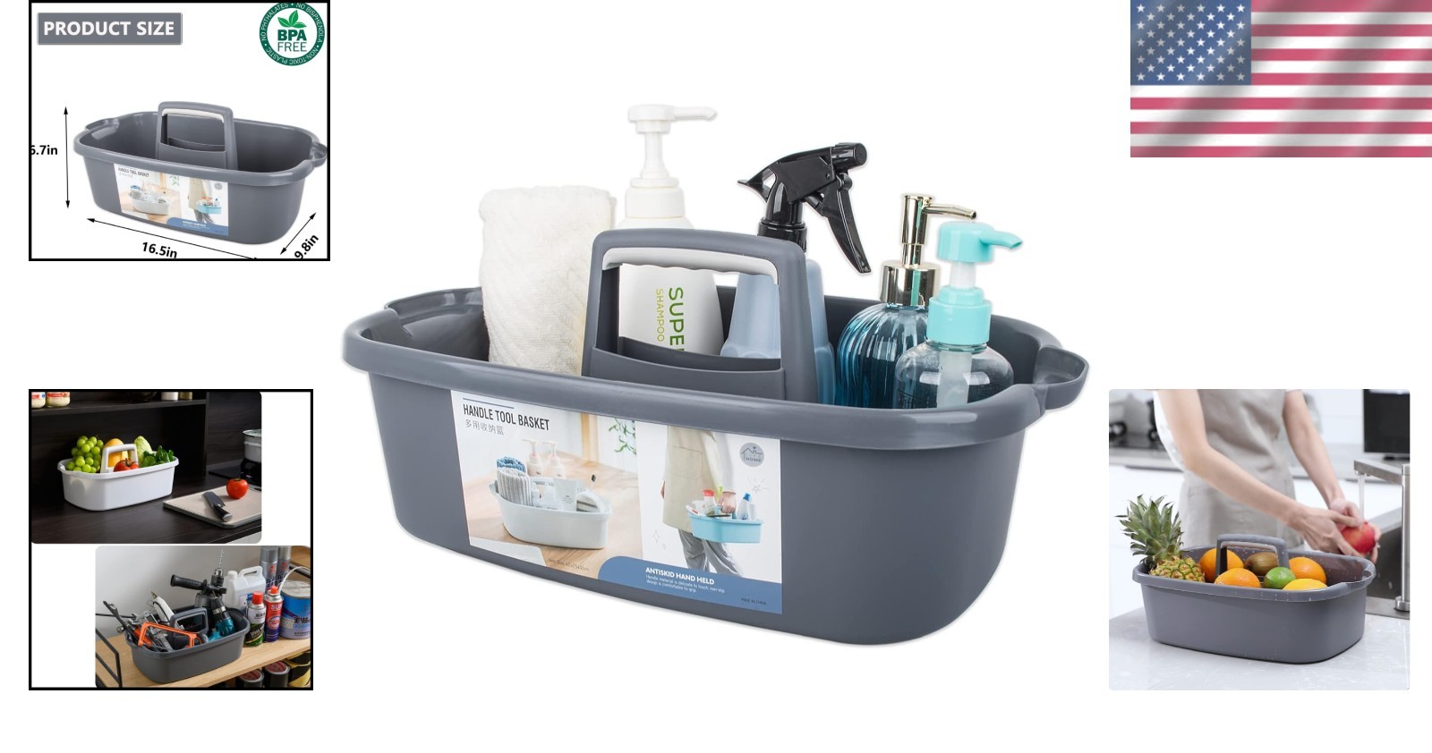 Sturdy Lightweight Cleaning Caddy with Handle – Versatile Organizer for Home Use