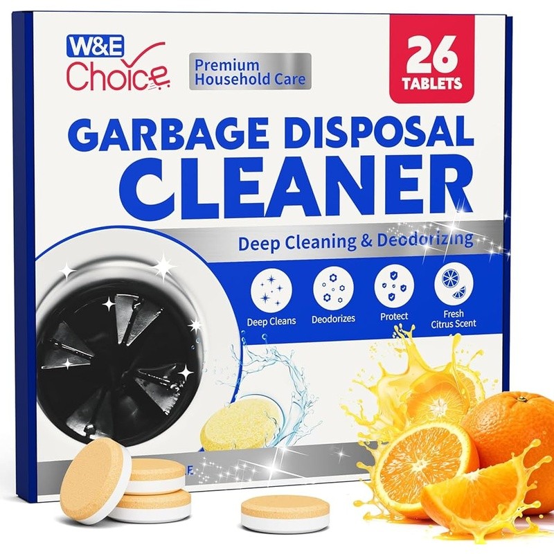 Citrus Disposal Cleaner Tablets Deep Foam Odor Eliminator Eco Friendly New