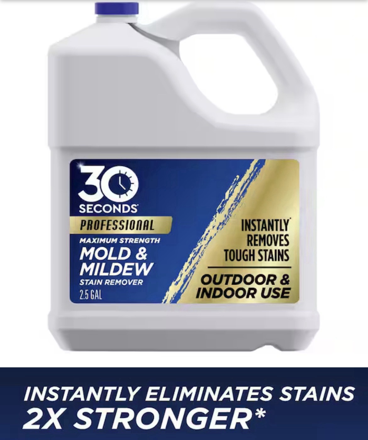 30 Seconds Professional Maximum Strength Mold & Mildew Remover Liquid 2.5 Gal