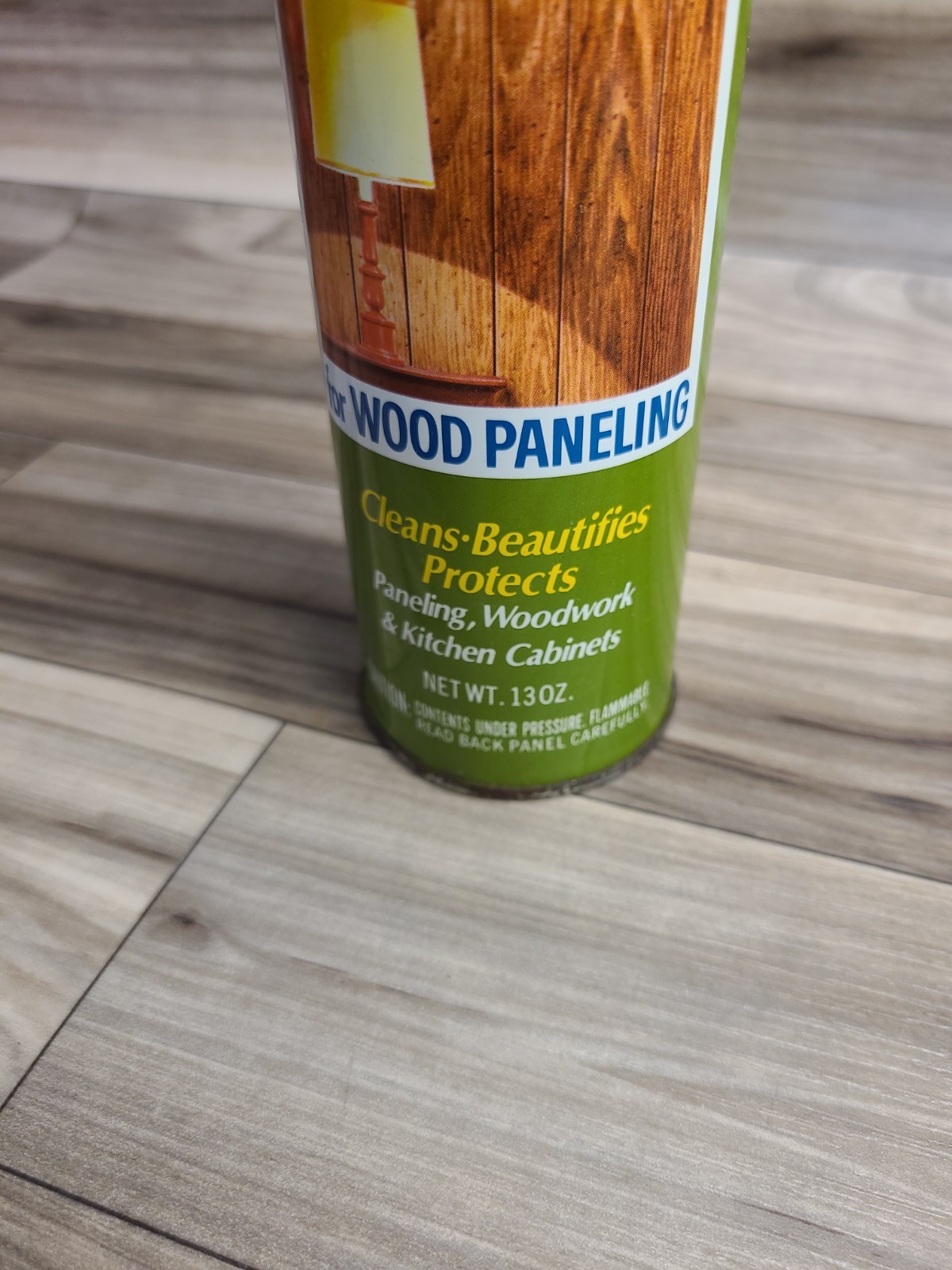 VTG SC Johnson Wax Regard Wood Paneling Cleaner Woodwork 13 Oz Metal Spray Can