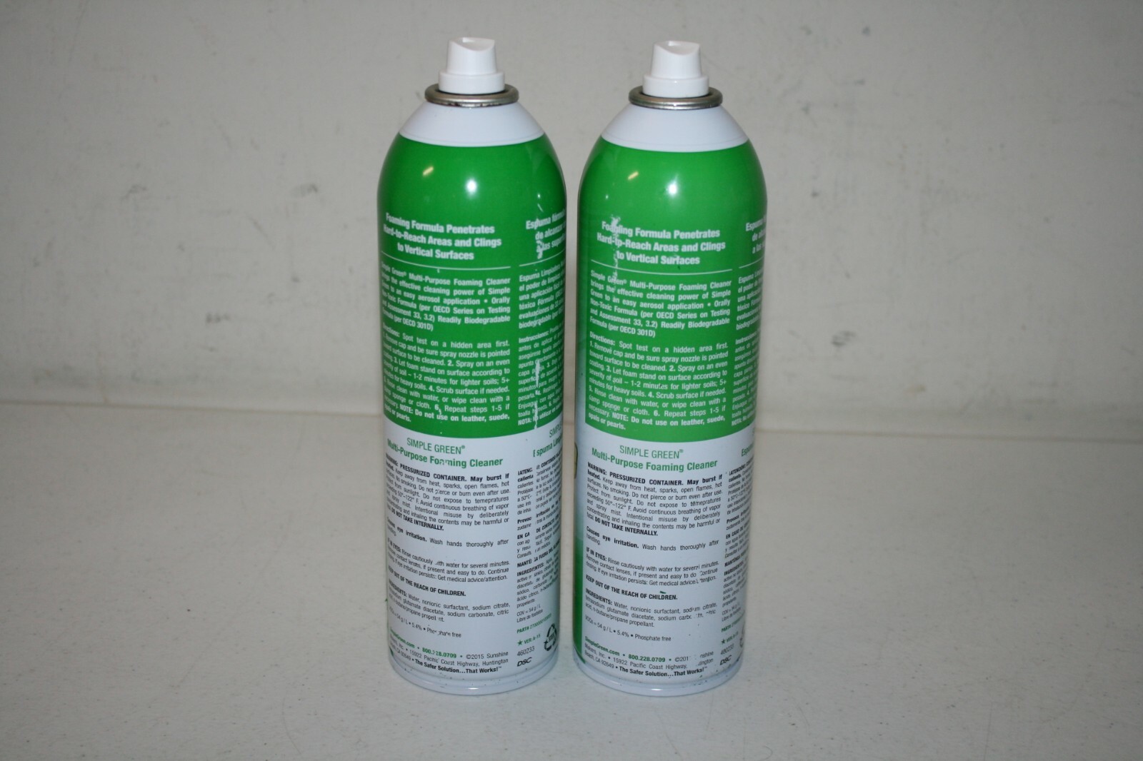 Lot of 2 Simple Green 20 oz. Multi-Purpose Foaming Cleaner