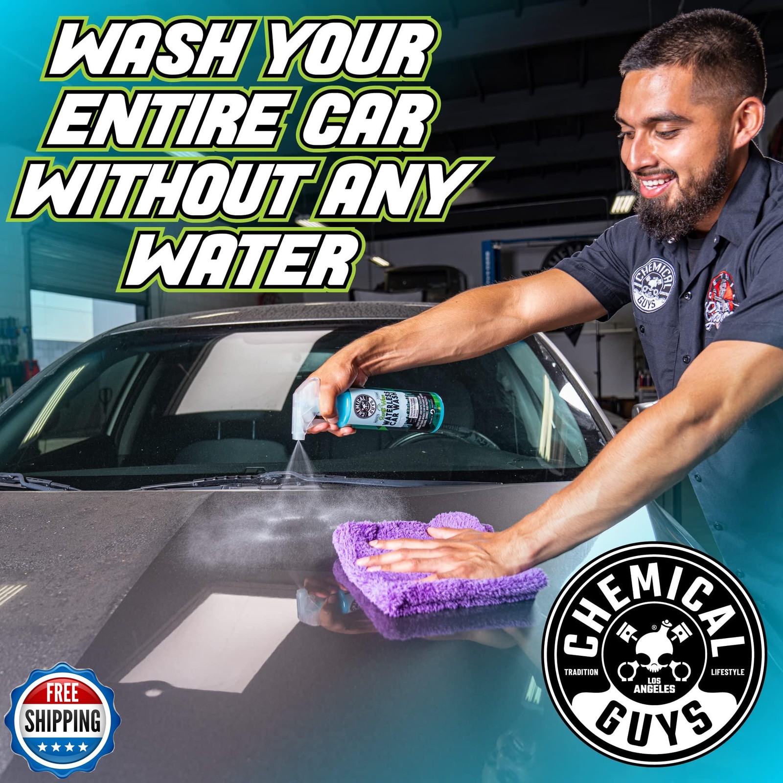 Chemical Guys Swift Wipe Sprayable Waterless Car Wash Spray – Spray and Wipe
