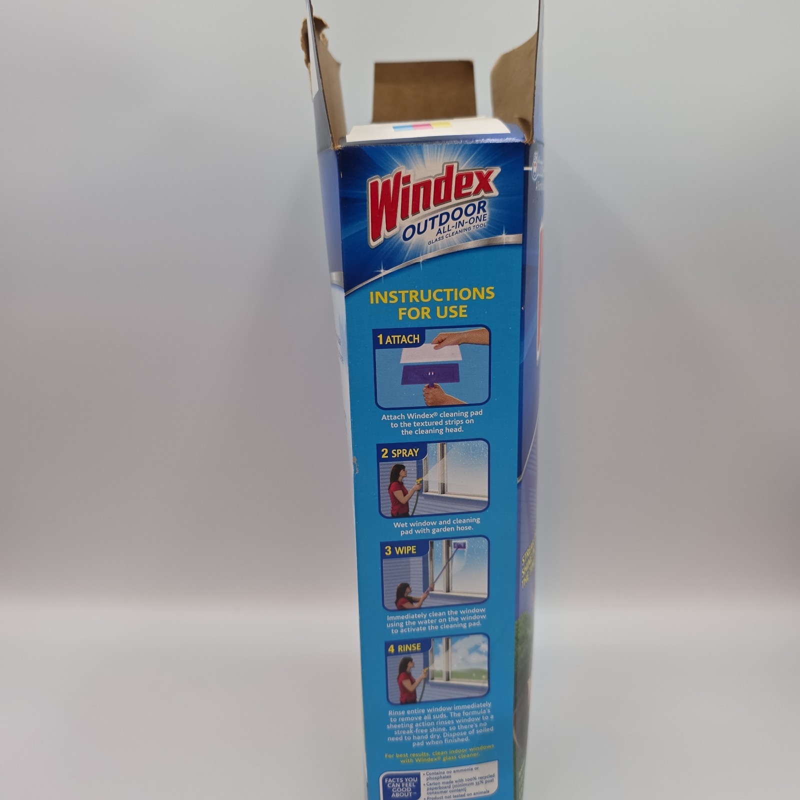 Windex Outdoor All-In-One Glass & Window Cleaning Tool Starter Kit NEW Open Box