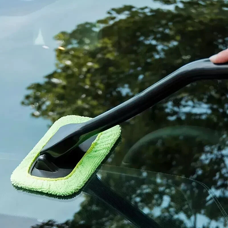 2 Pack Window, Windshield, Mirror, Screen Cleaning Tool Microfiber Glass Brush