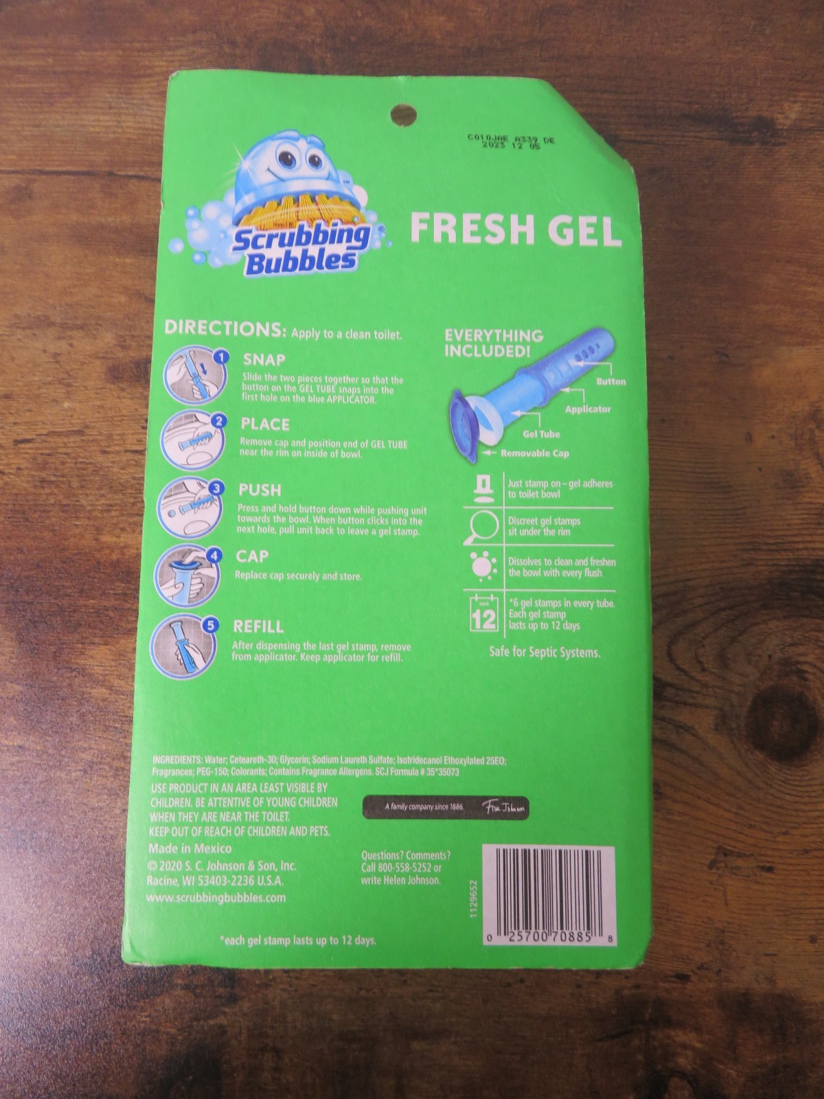 Scrubbing Bubbles Toilet Cleaning Stamp Fresh Gel – Rainshower – 24 Stamps