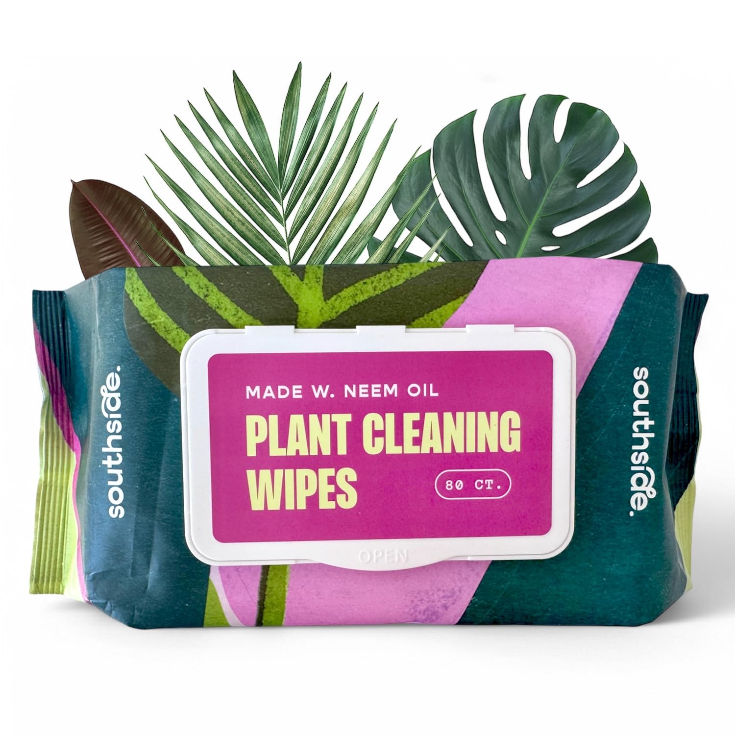 Southside Neem Oil Plant Wipes – 80 Ct Unscented Plant-Based Leaf Cleaner