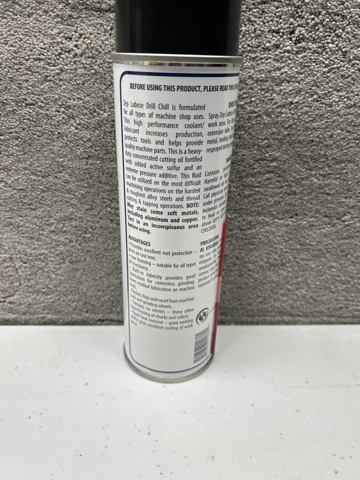 Zep Lubeze Drill Chill 16oz cutting fluid for high speed equipment