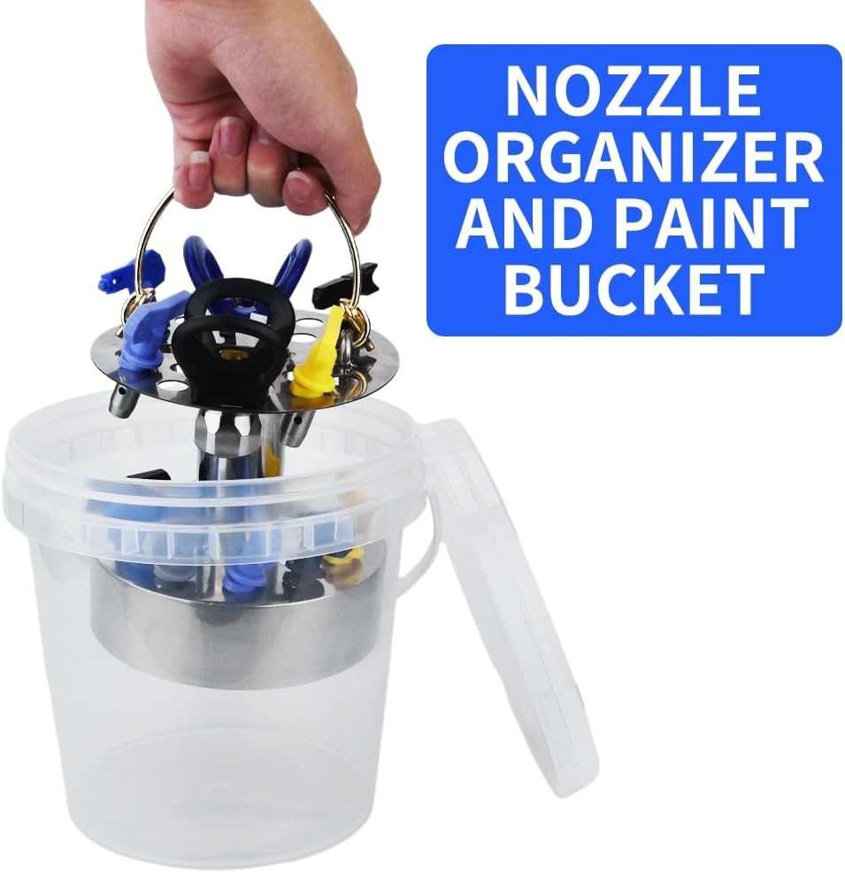 1 Gallon Stainless Steel Spray Tips Organizer Keeps Equipment Clean Efficiently