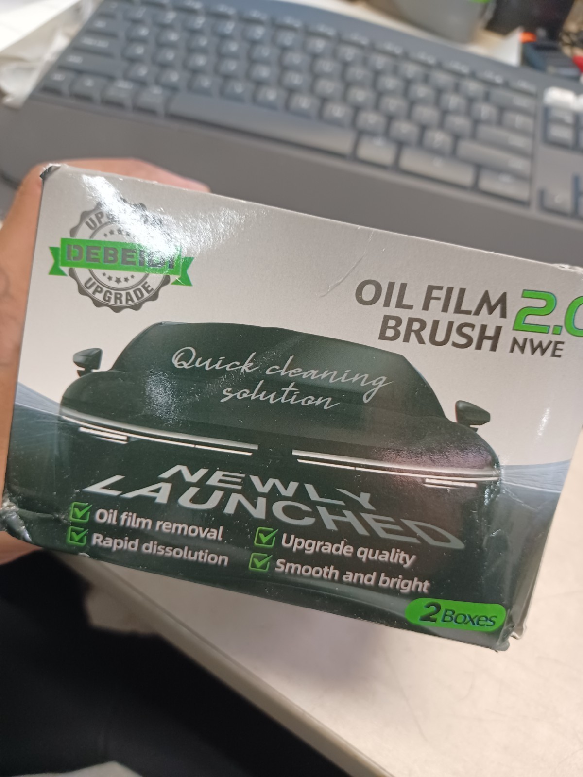 2 pack DEBEIDI Automotive Oil Film Cleaning Brush 2.0 300ML