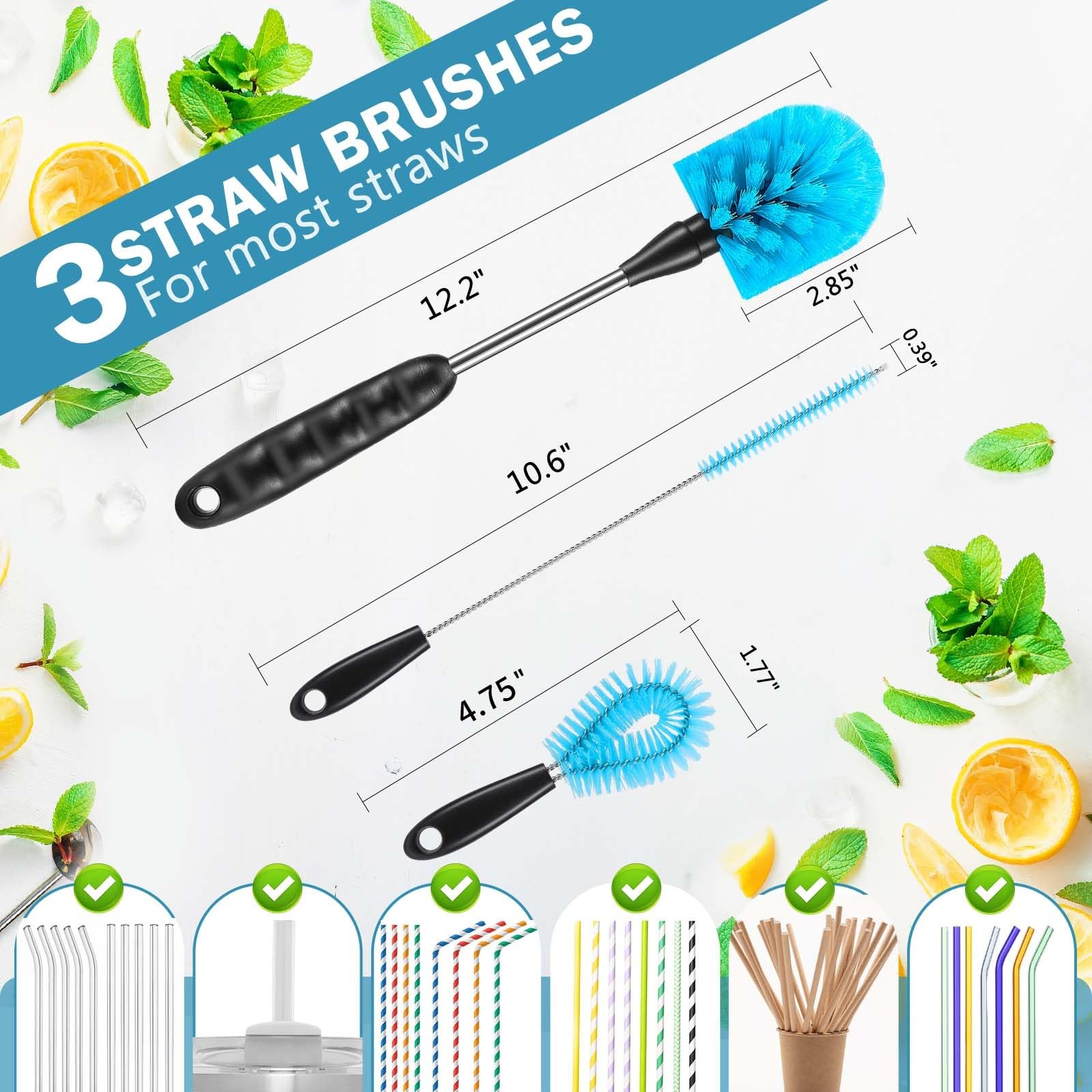 12.2 Inch Bottle Brush Set Of Threeยwashable Coffee Cups Water Bottles Baby …