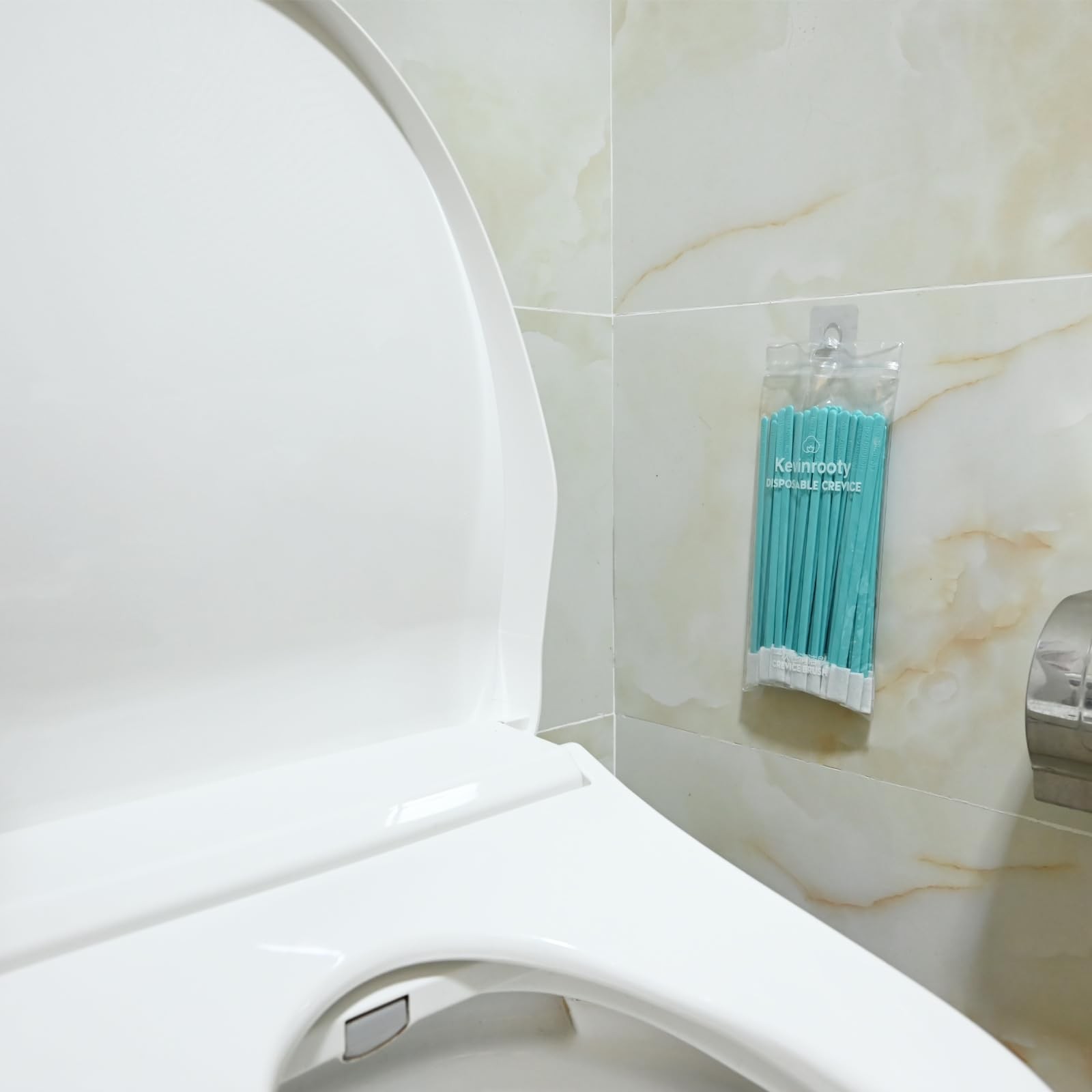 100PCS Disposable Crevice Cleaning Brush Tool kit, Disposable Toilet Brush, D…