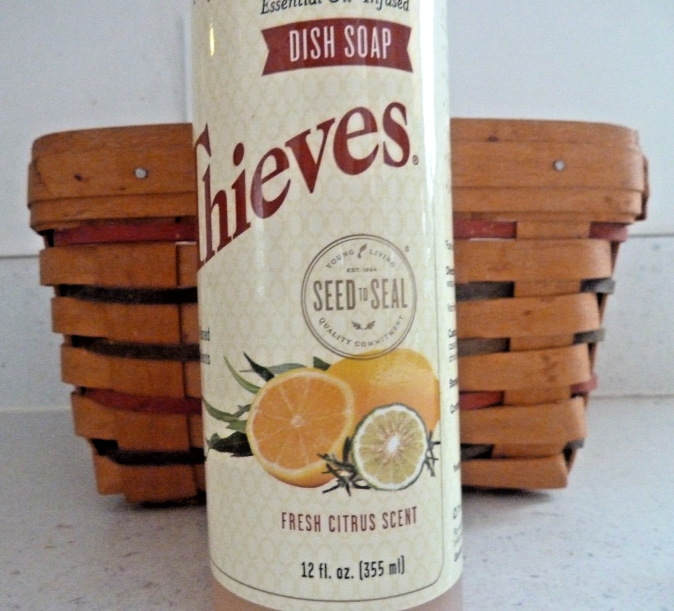 Young Living Thieves Dish Soap 12 fl.oz Essential Oil Infused Fresh Citrus Scent