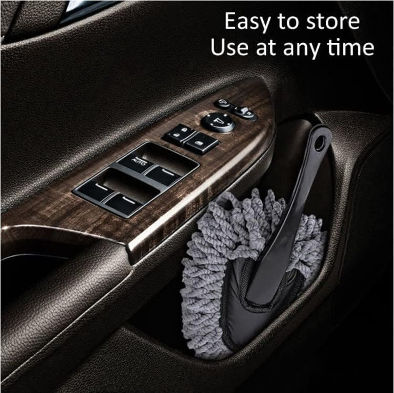 Multi-Functional Car Duster Cleaning Dirt Dust Clean Brush Dusting Tool Mop Gray