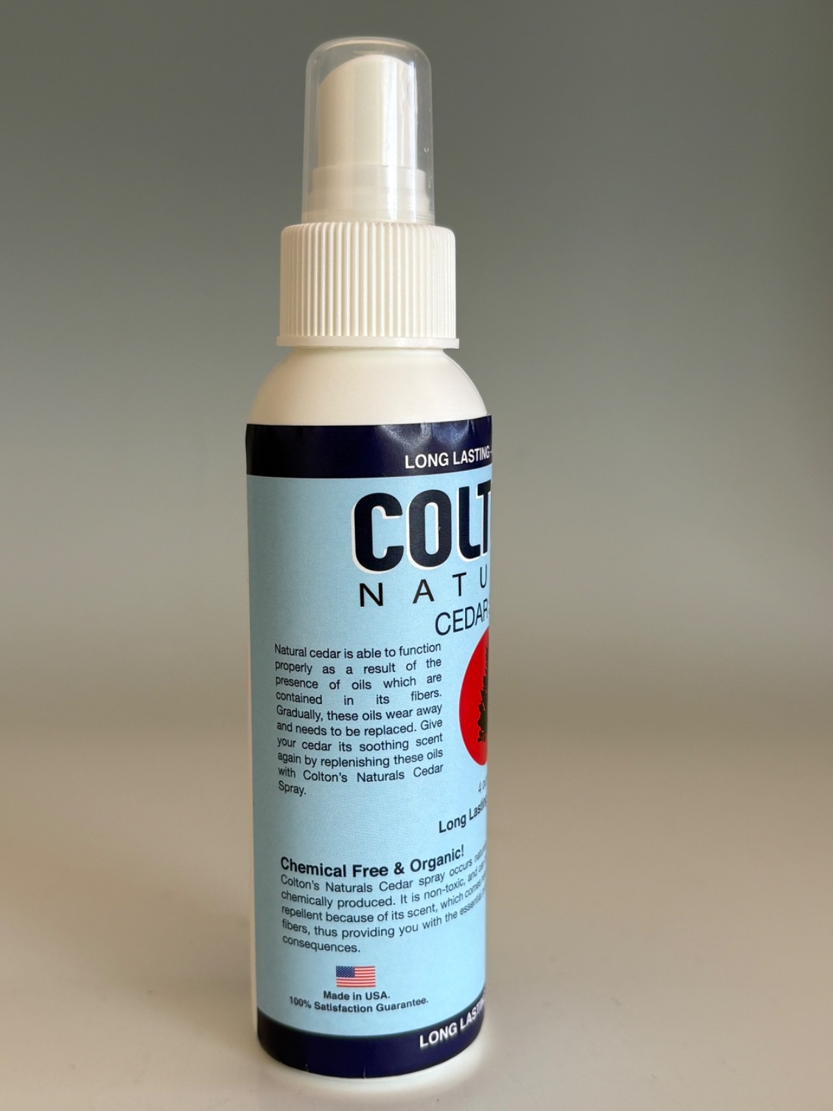 Colton’s Natural Cedar Spray – 4 ounce – With Lavender Extract – Non-Chemical
