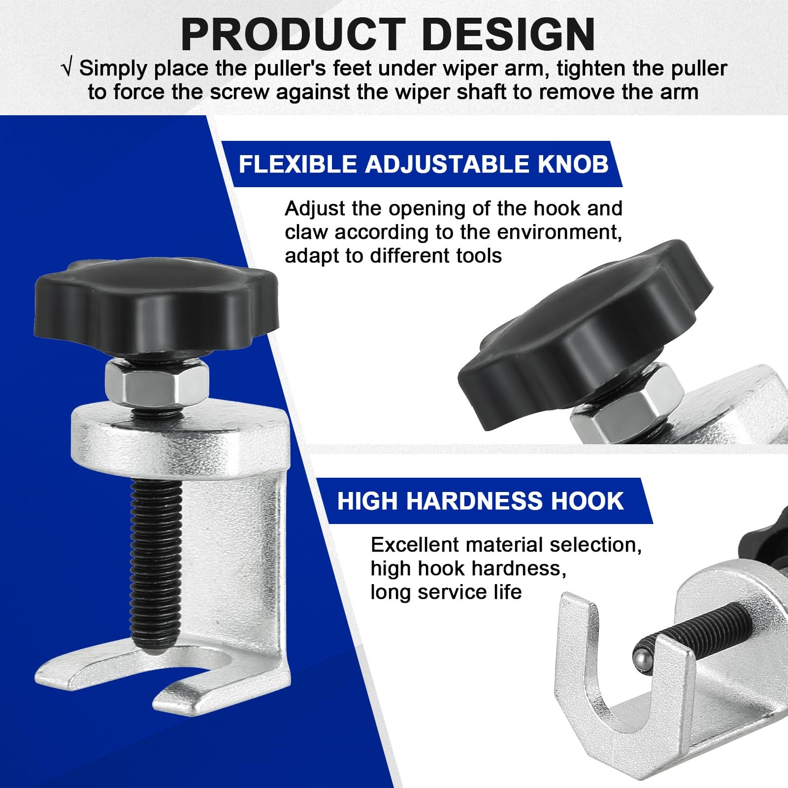 HeavyDuty Battery Terminal Wiper Arm Puller 628mm for Car Repair