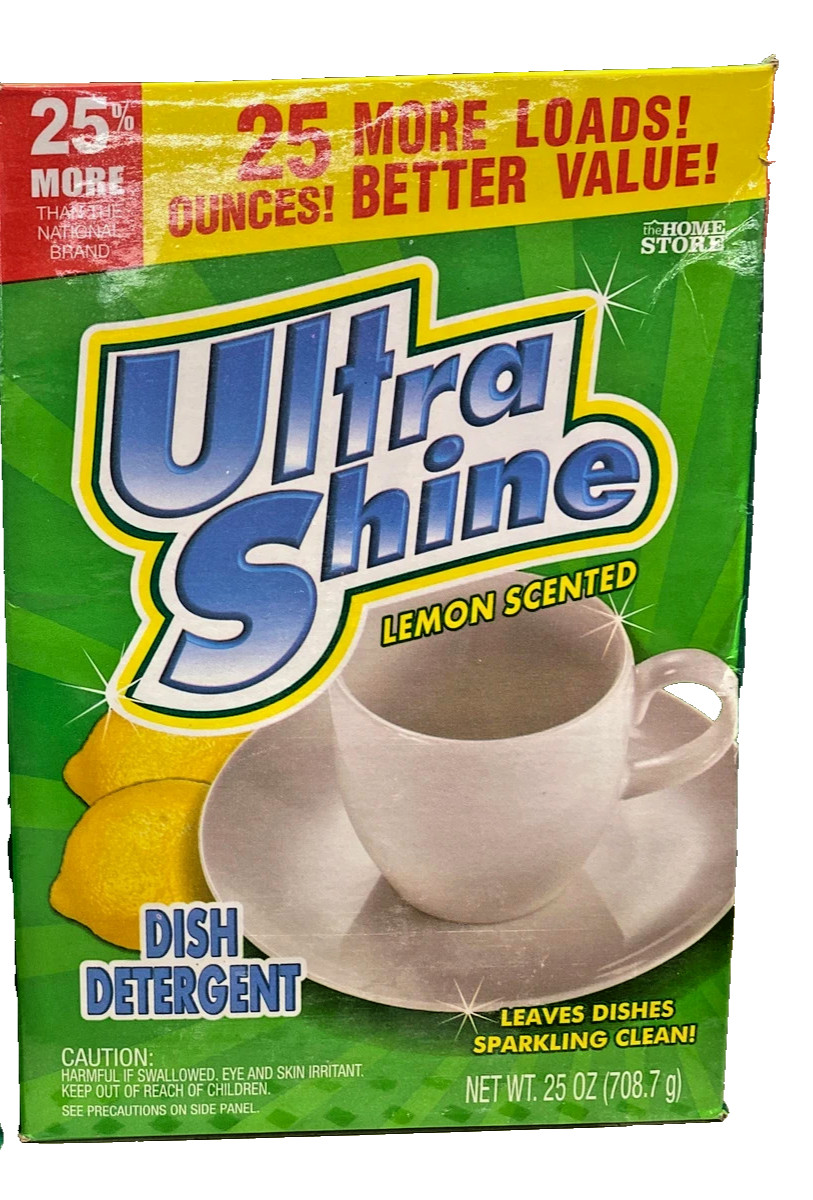 Lot (3) The Home Store Ultra Shine Lemon Scented Dish Detergent 25 oz FREE SHIP.