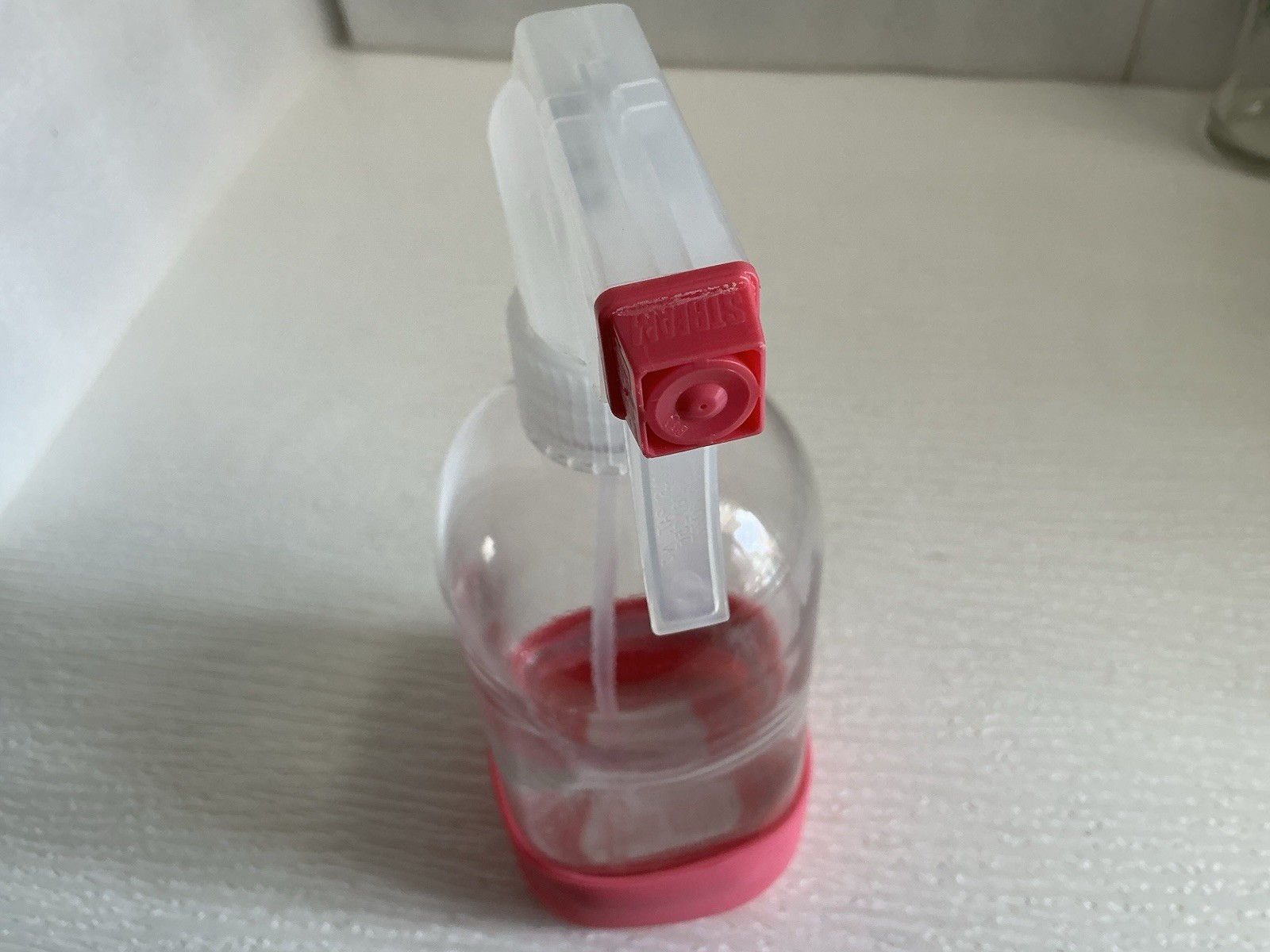 Grove Co. Glass Spray Bottle 16 Oz Pink Silicone Sleeve Multi Purpose