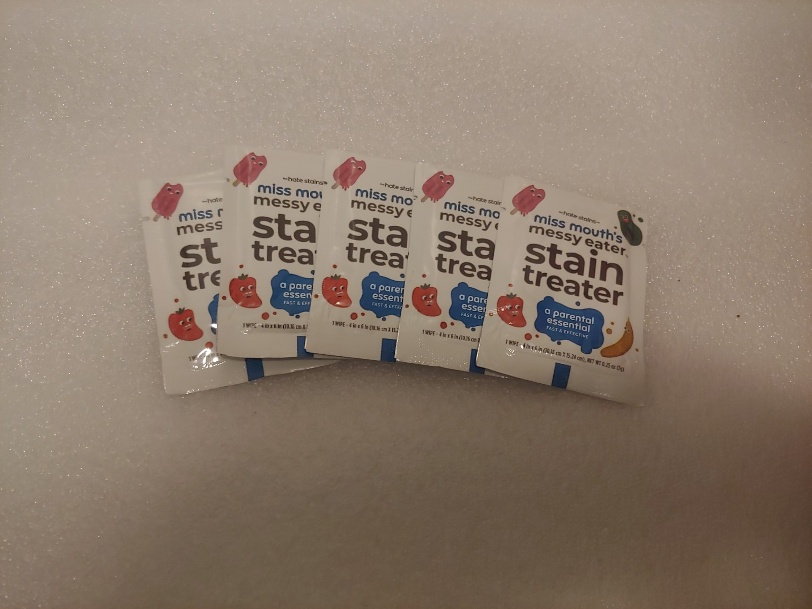Miss Mouth’s Messy Eater Stain Treater Wipes – 5 Pack, Individually Wrapped