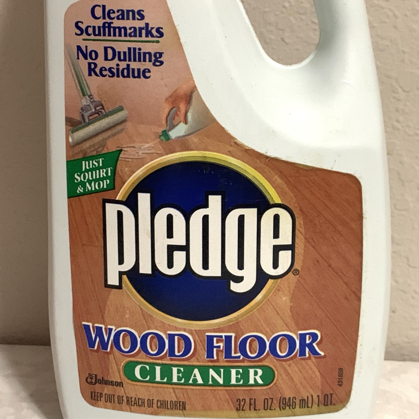 Vintage RARE SC Johnson Pledge Wood Floor Cleaner 1998 Original Old Formula 32oz