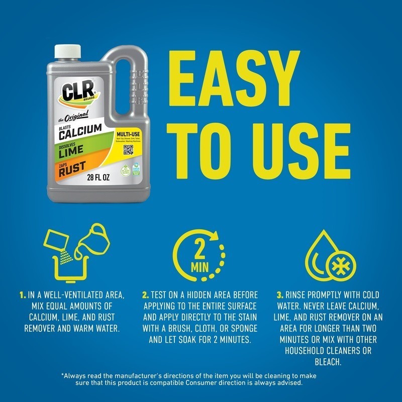 Calcium Lime Rust Remover Multi-Surface Cleaner EPA Safer Choice Non-Toxic 28oz