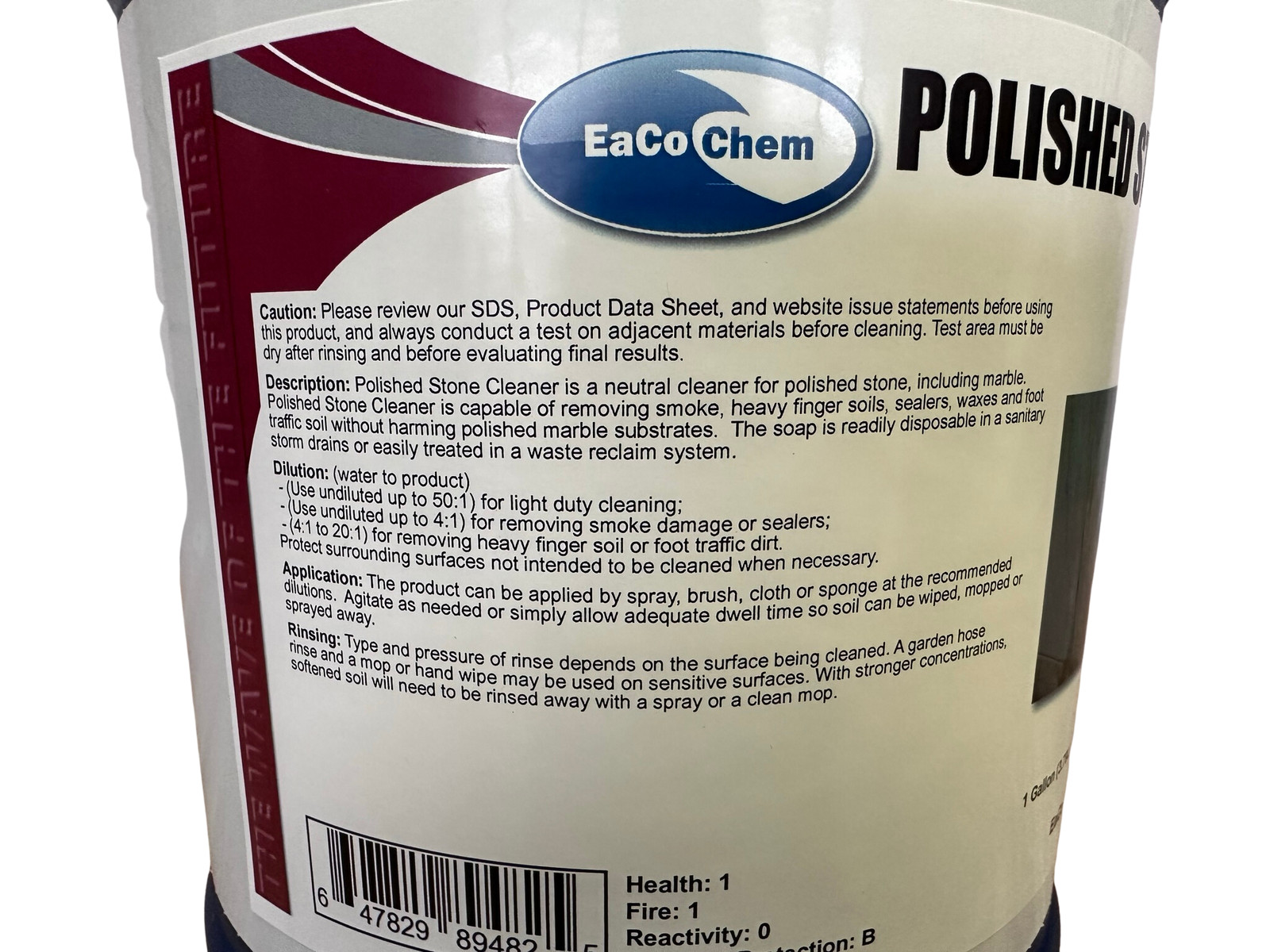 EaCo Chem Polished Stone Cleaner – 4 Gallon Case