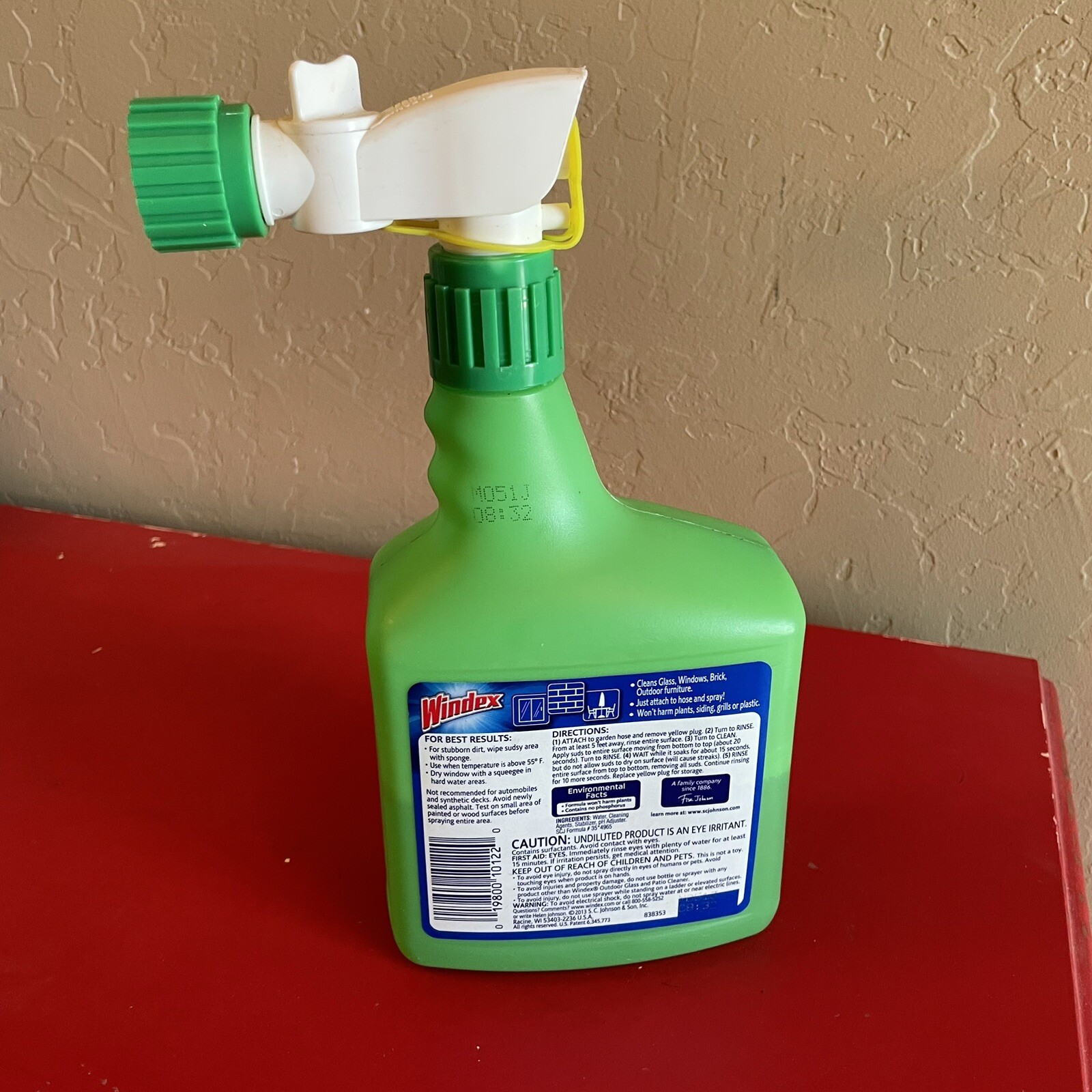 Windex OUTDOOR Glass Patio Cleaner 32 oz. Hose Spray Streak-Free Shine