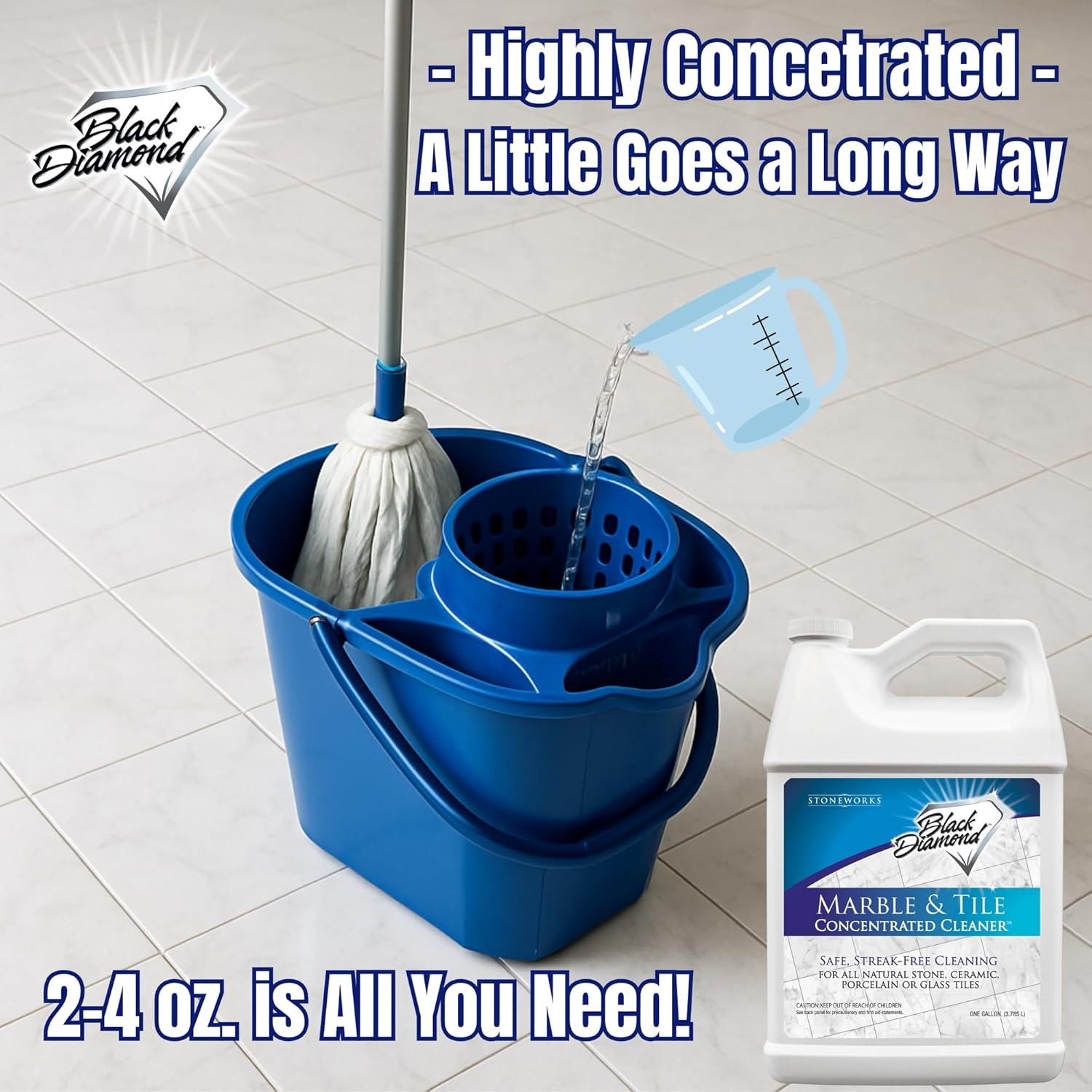 MARBLE & TILE FLOOR CLEANER. Great for Ceramic Porcelain Granite Natural Ston…