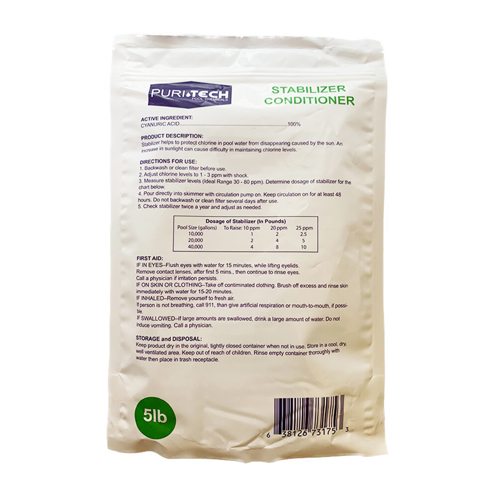 Puri Tech Chemicals 5 lb Alkalinity Increaser & 5 lb Stabilizer Conditioner Kit