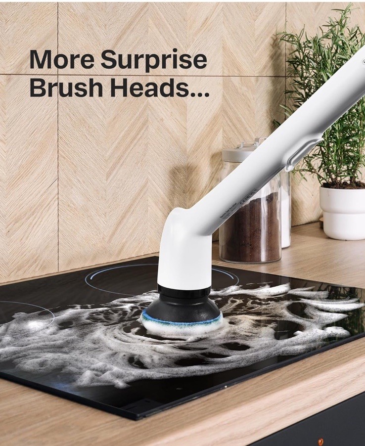 Electric Spin Scrubber, IPX7 Bathroom Cleaner Brush, Cordless Shower Scrubber…
