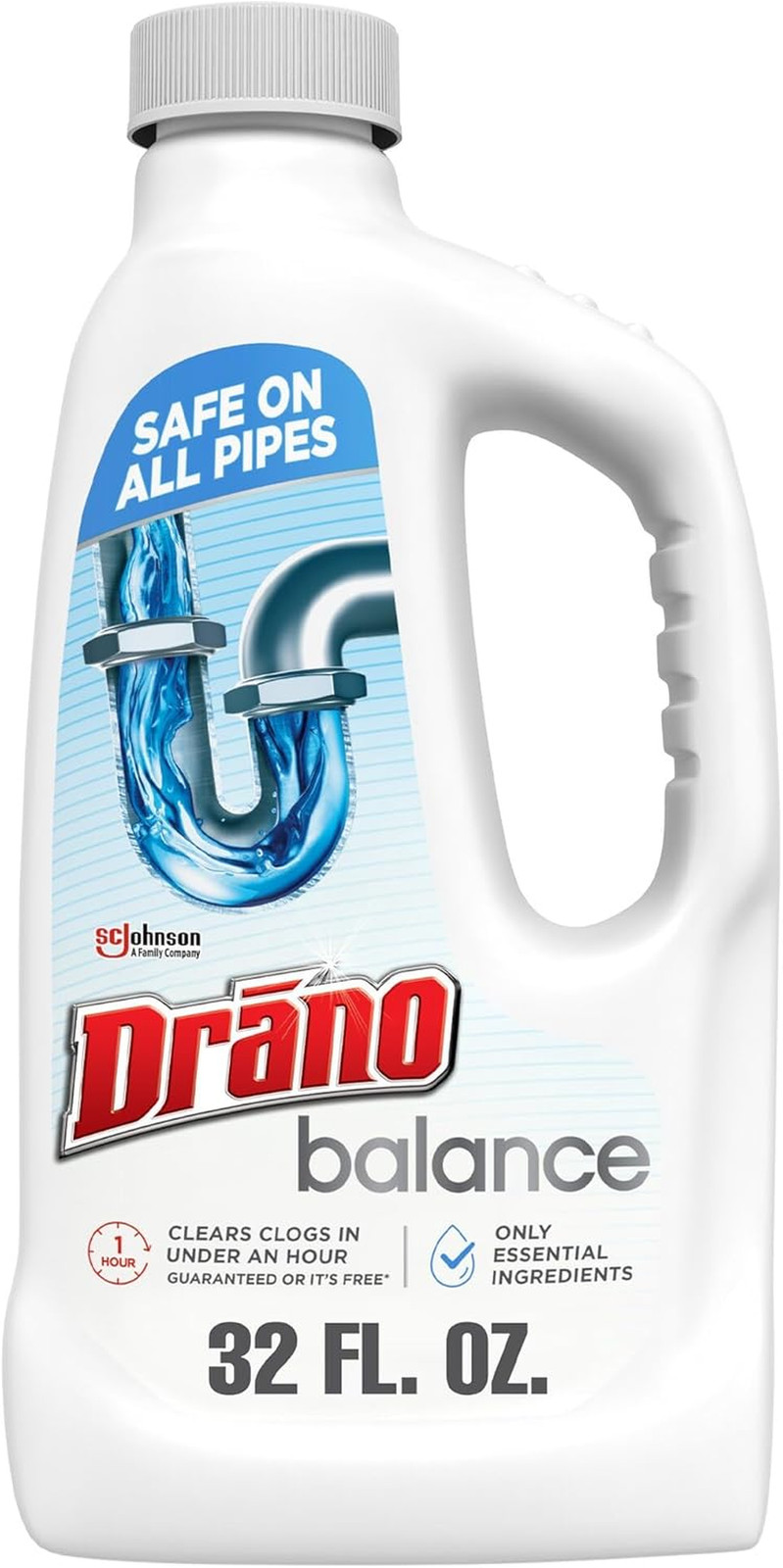 Drano Balance Drain Clog Remover and Cleaner, Non-Corrosive Formula, 32 Fl Oz