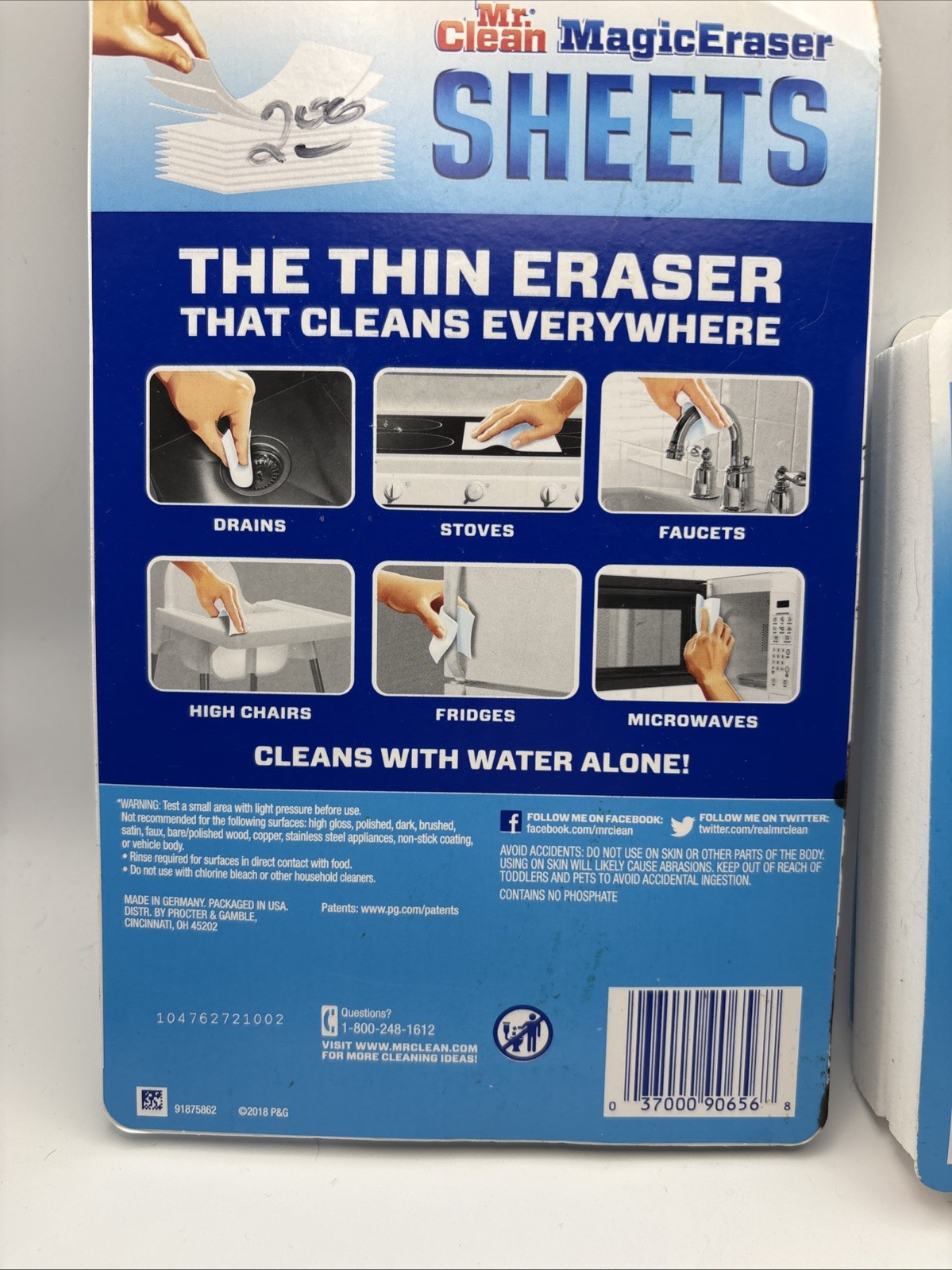 Mr. Clean Magic Eraser Sheets Thin Dry 8 Pk NIB 16 Pk Open 12 Left Total 20