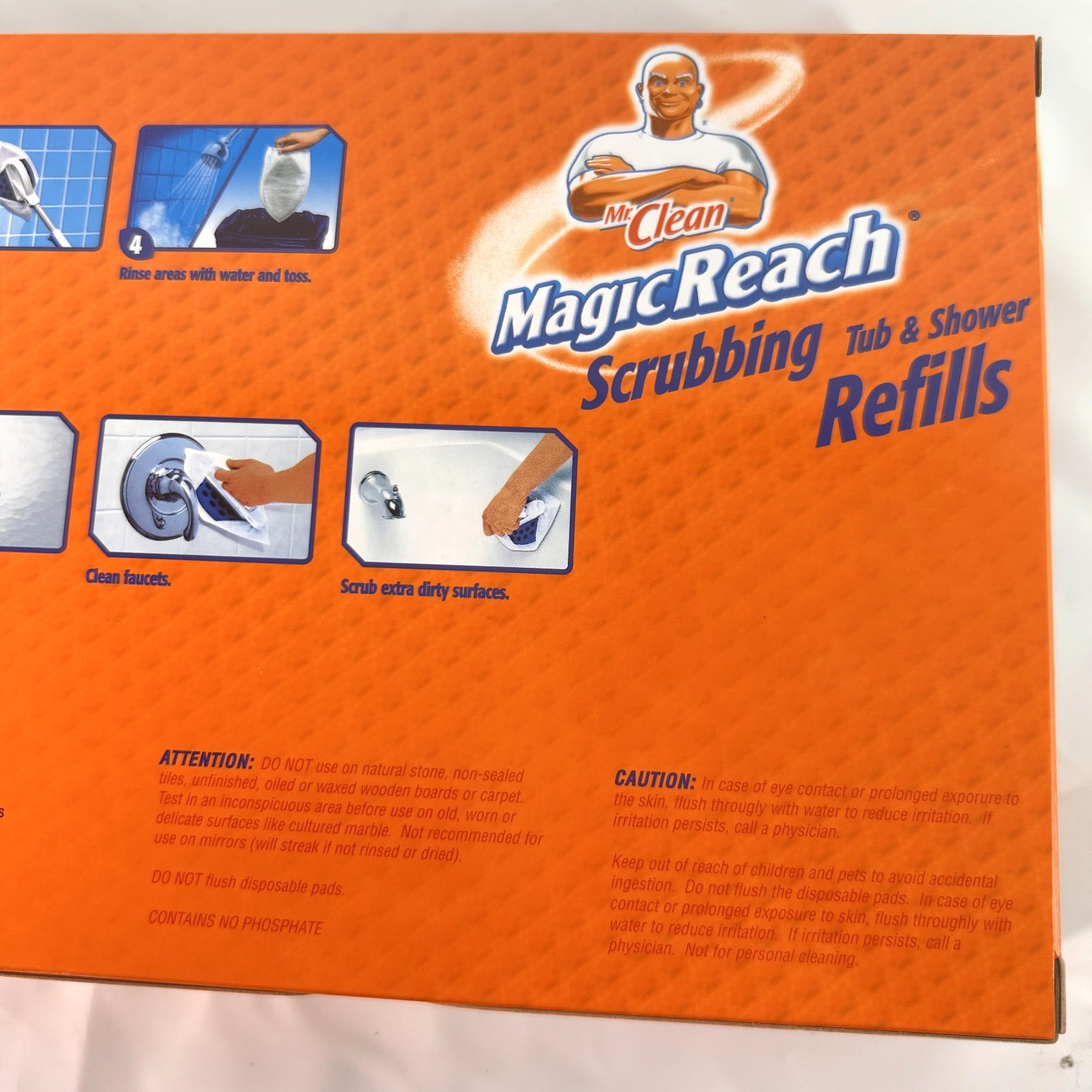 Mr. Clean Magic Reach Scrubbing Tub & Shower Refill 8 Foaming Pads 443863