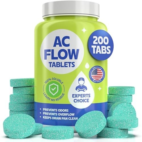 HVAC Drain Line Cleaner Tablets – Prevent Odors, Clean Drain Pan, 4-Week Supply