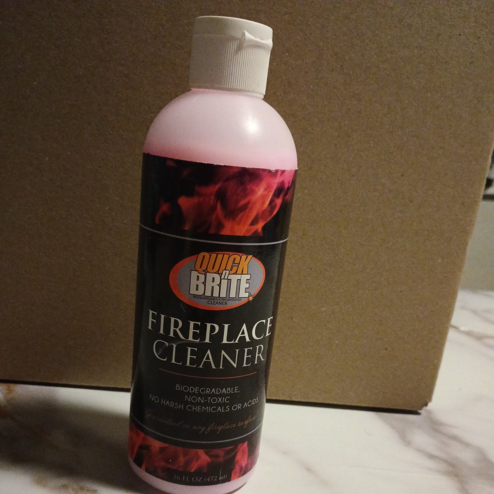 Quick n Brite Fireplace Cleaner 16oz NON TOXIC BIODEGRADABLE NO HARSH CHEMICALS