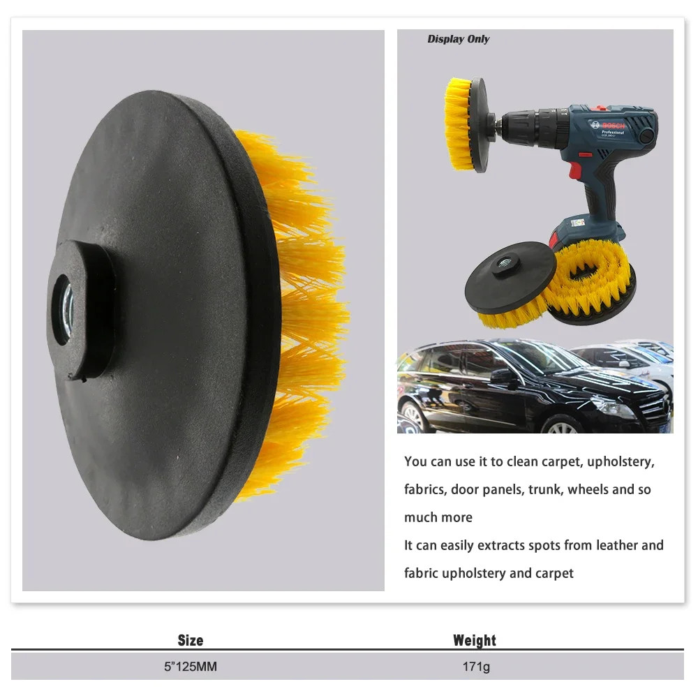 5 Inch Power Scrubber Brush Electric Cleaning Brush M14 Thread for Cleaning Carp