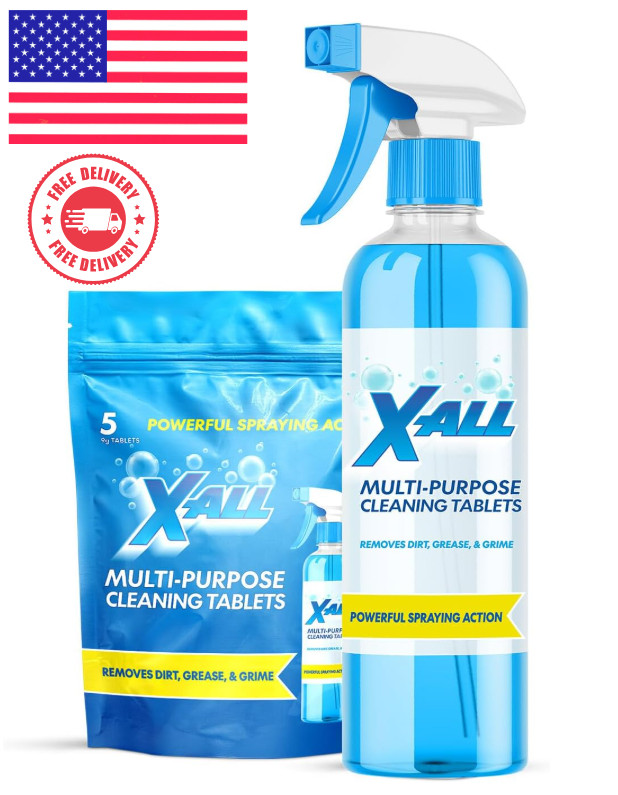 Multi-Purpose Cleaner Spray Bottle with 5 Cleaning Tablets Refill