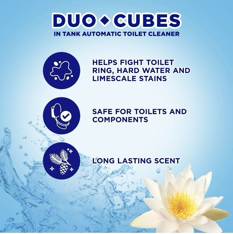 In-Tank Toilet Cleaner Duo-Cubes, Sapphire Waters, 4 Count
