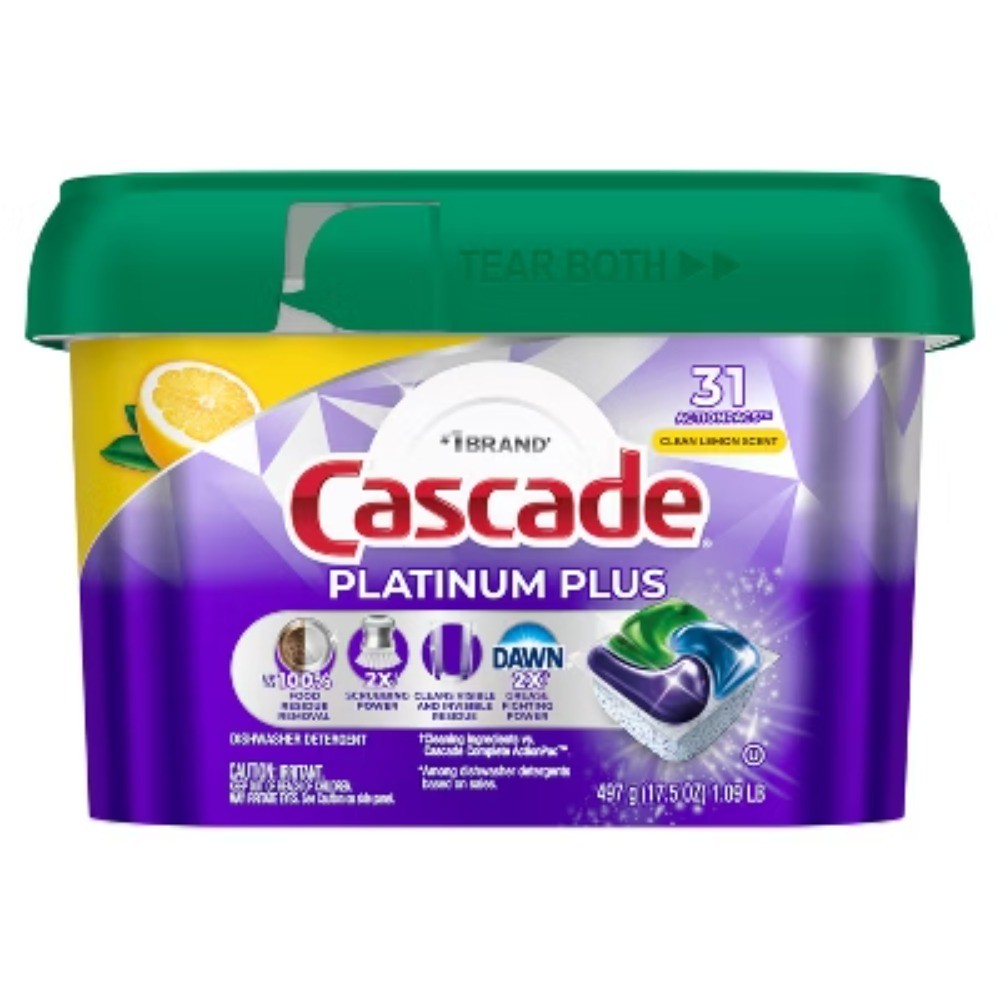 Cascade Platinum Plus Action Pacs Dishwasher Detergent – Lemon new