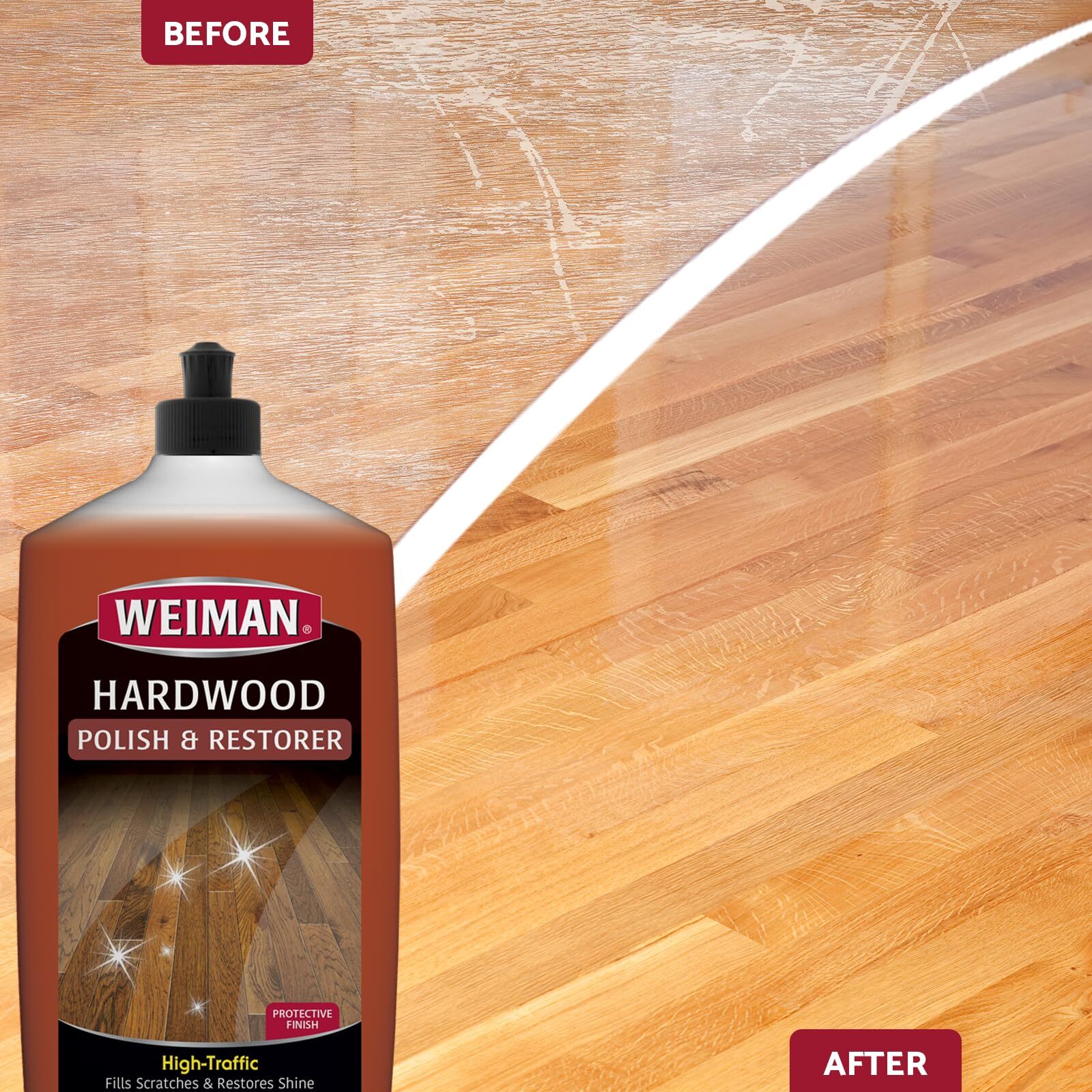 Weiman Hardwood Floor Polish Restorer 1 Fl Oz Scratch Resistant Shine Cleaner