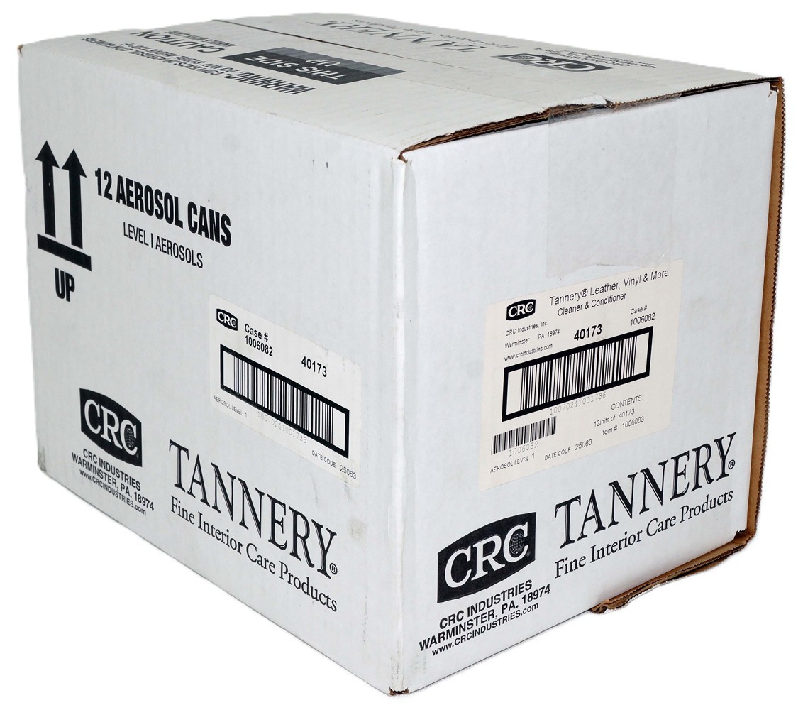 Case of 12 CRC 40173 Tannery Leather Vinyl Cleaner and Conditioner 10Wt Oz