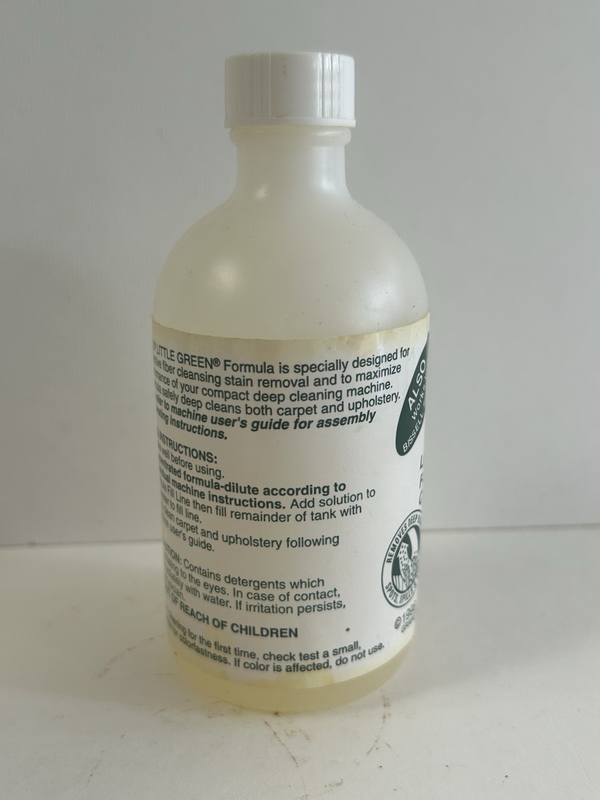 Vintage 1998 Bissell Little Green Formula Carpet Cleaner 8 oz Trial Size