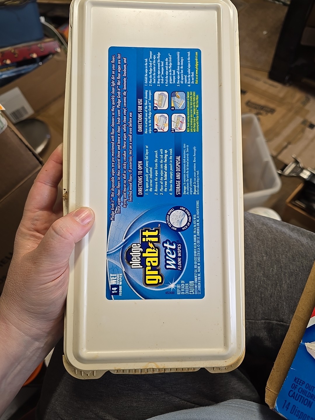 Pledge Grab It Wet Floor Wipes Box of 14 – 10″ x 8.25″ New Sealed 2002
